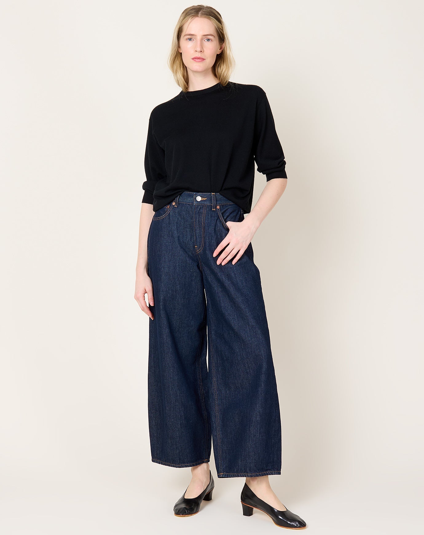 6397 Cropped Roomy Jean in Rinsed Raw