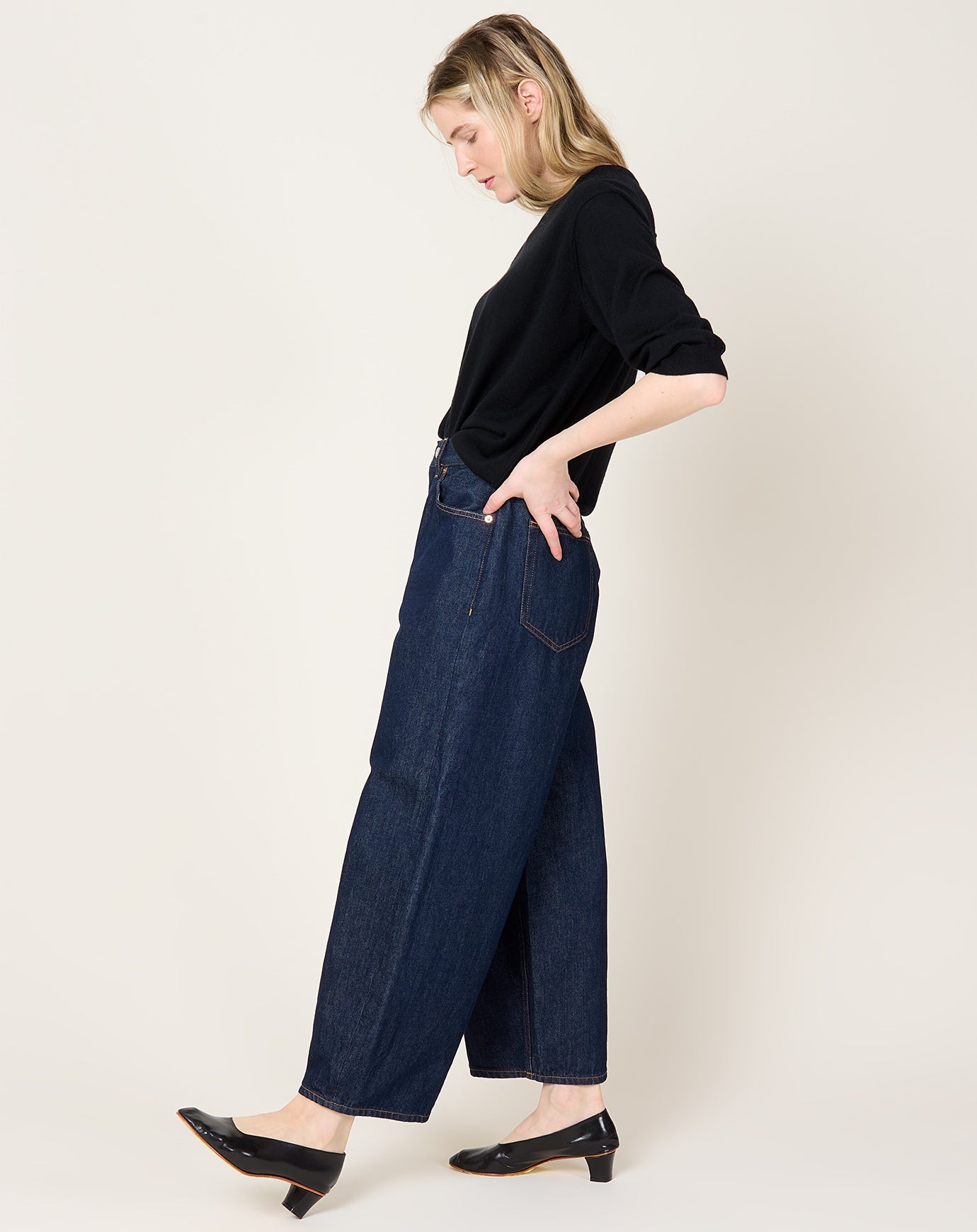 6397 Cropped Roomy Jean in Rinsed Raw