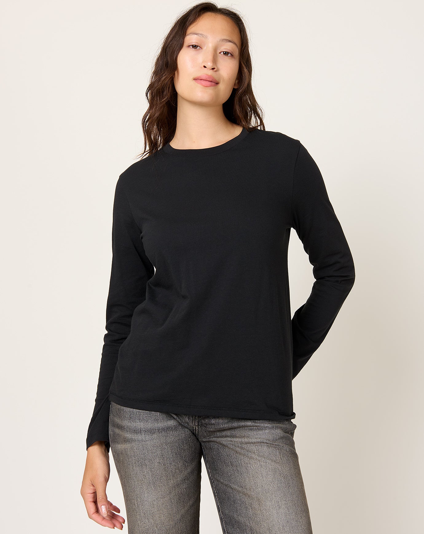6397 L/S Mini Boy T in Jet Black