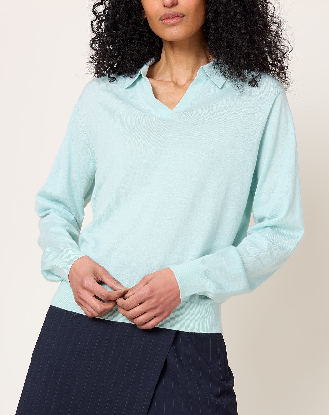 6397 L/S Polo in Chlorine