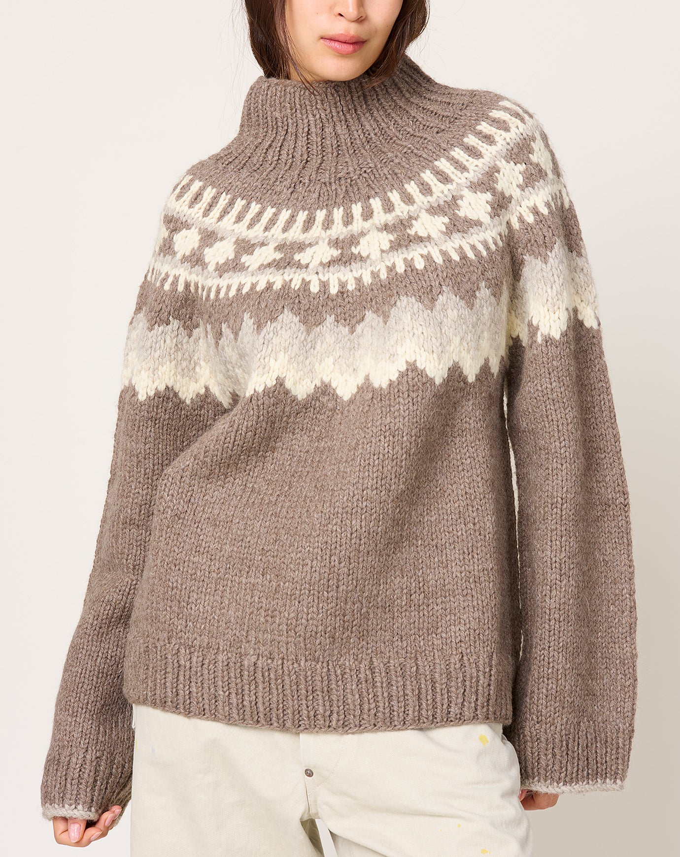 6397 Sedona Hand Knit in Mink Fairisle