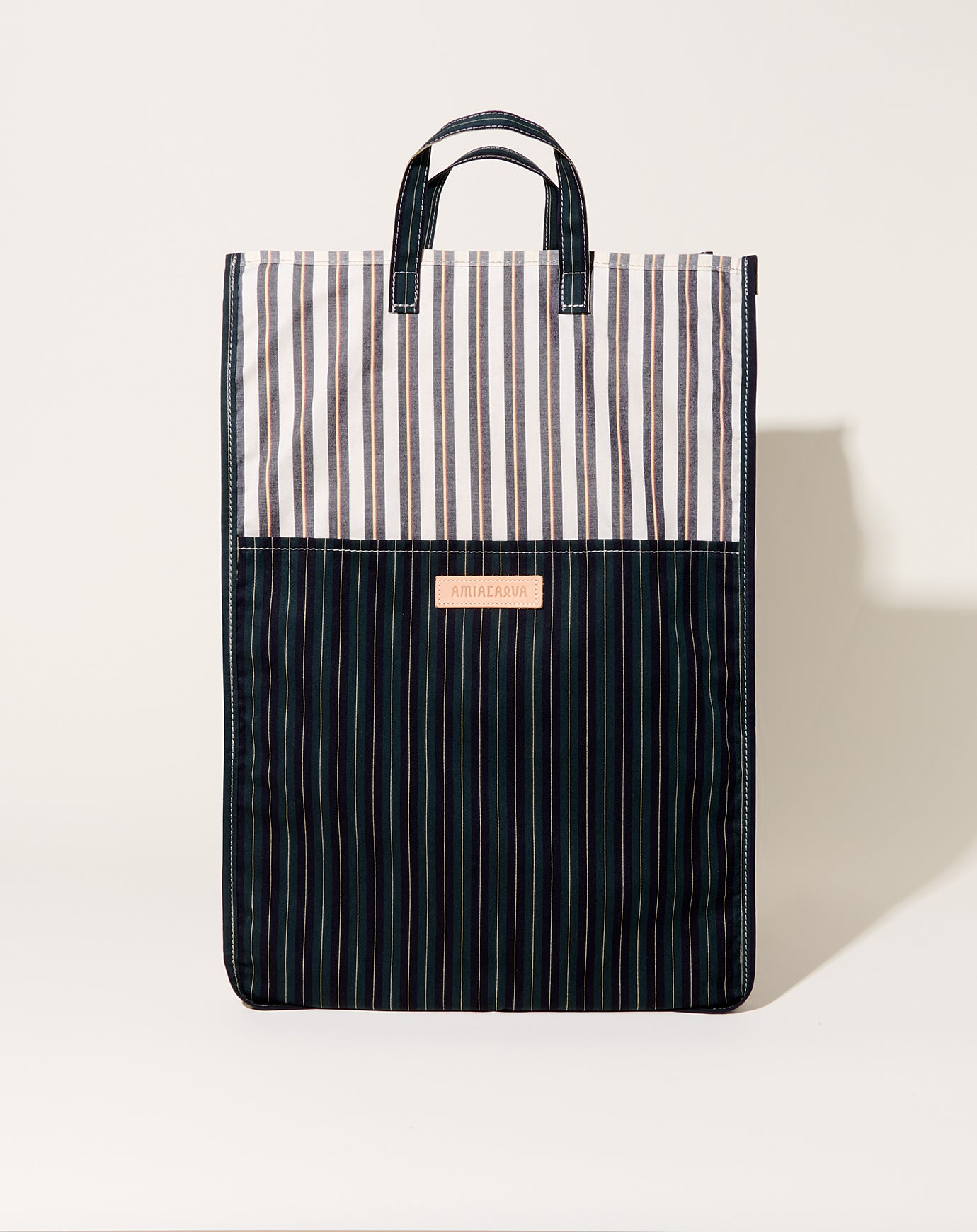 Amiacalva Easy Bag L in Navy Stripe
