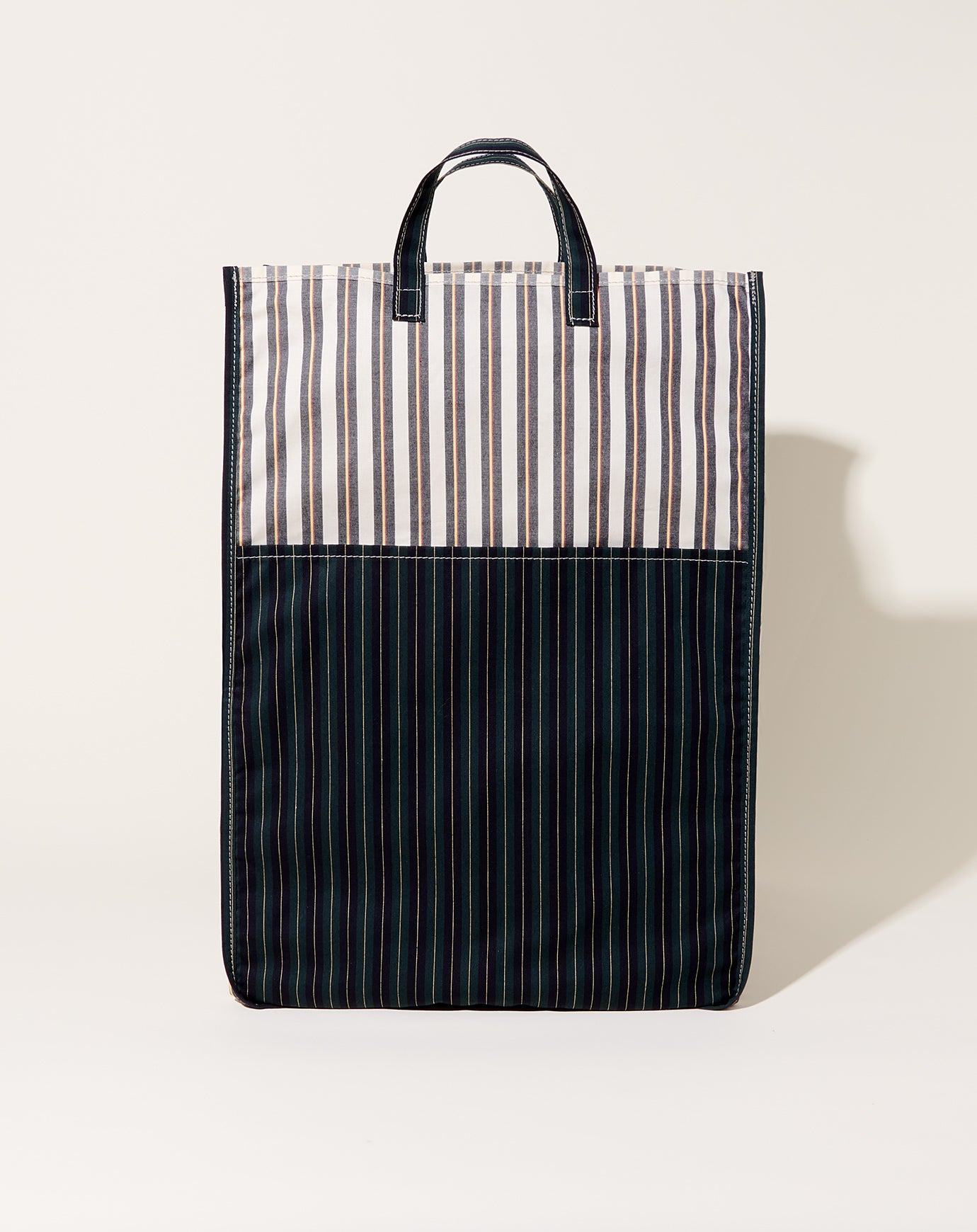 Amiacalva Easy Bag L in Navy Stripe