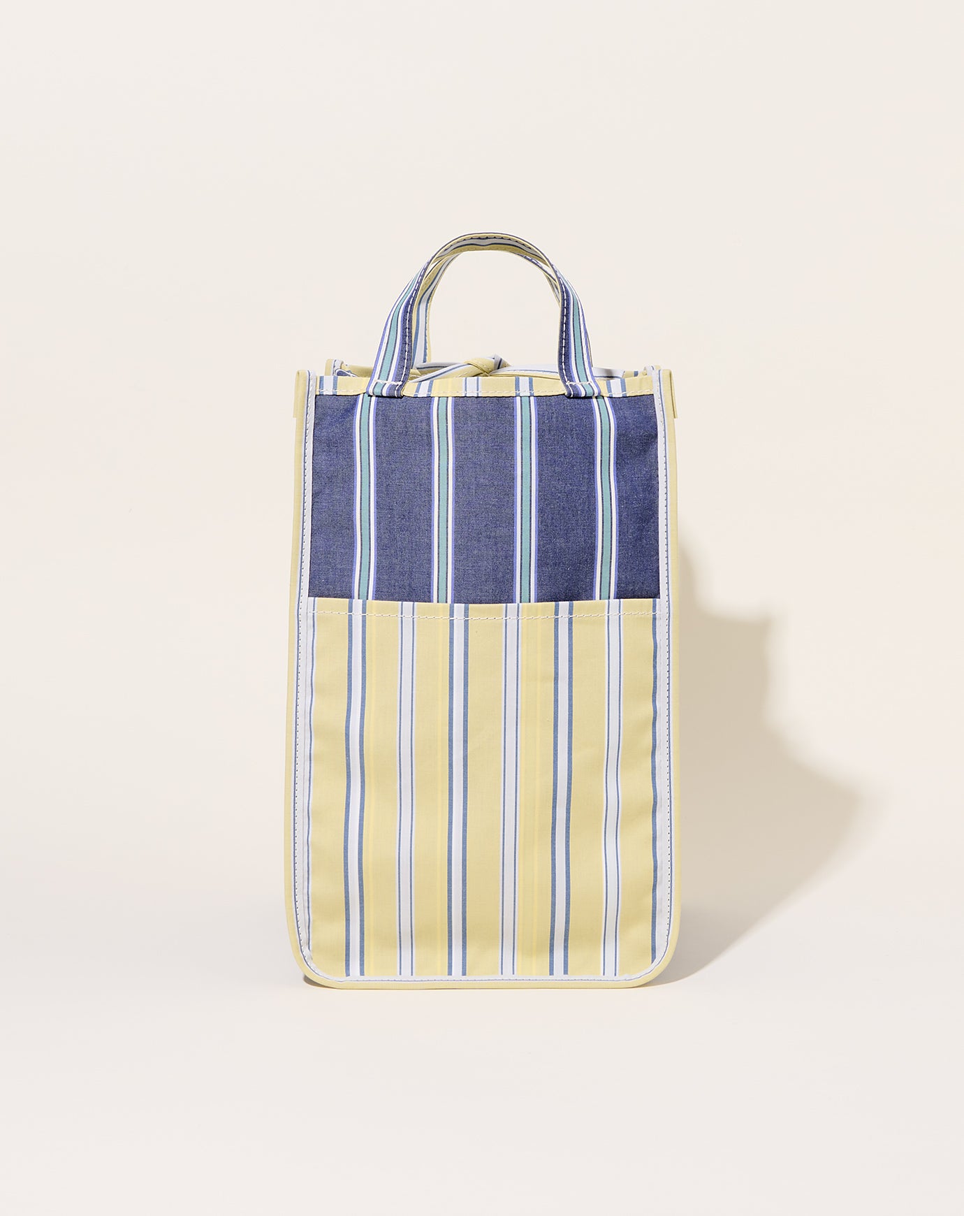 Amiacalva Easy Bag M in Yellow & Navy Stripe