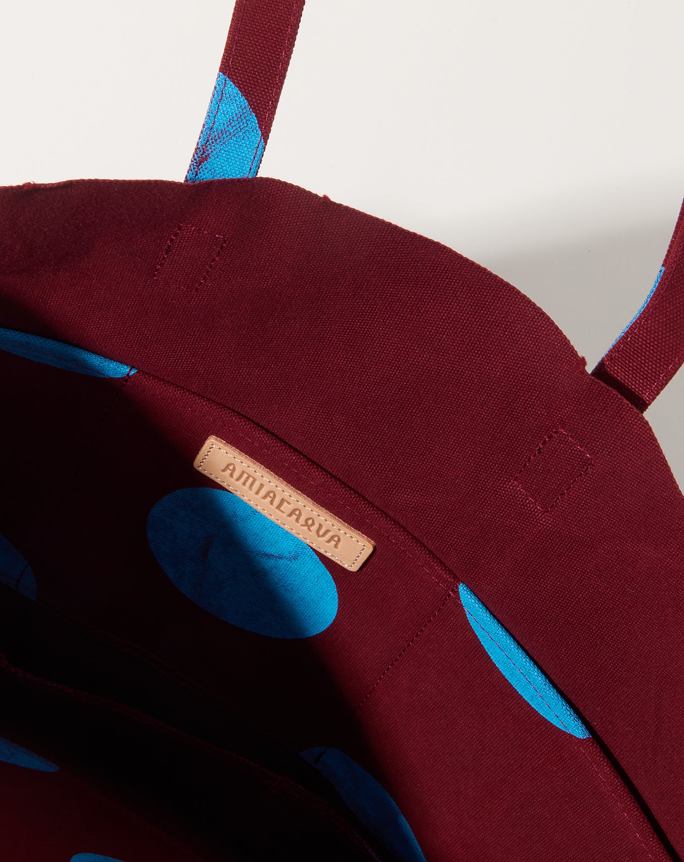 Amiacalva Washed Canvas Tote 2nd Dot in Sky Blue