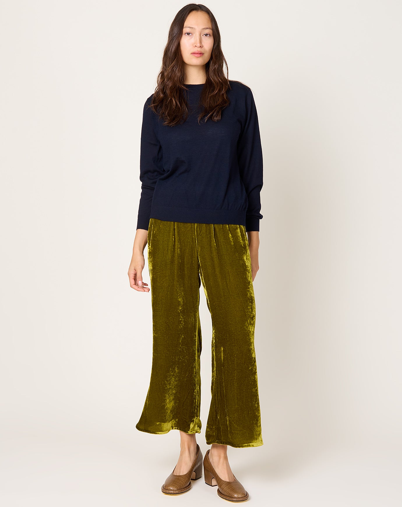 Anntian Flared Pants in Olive