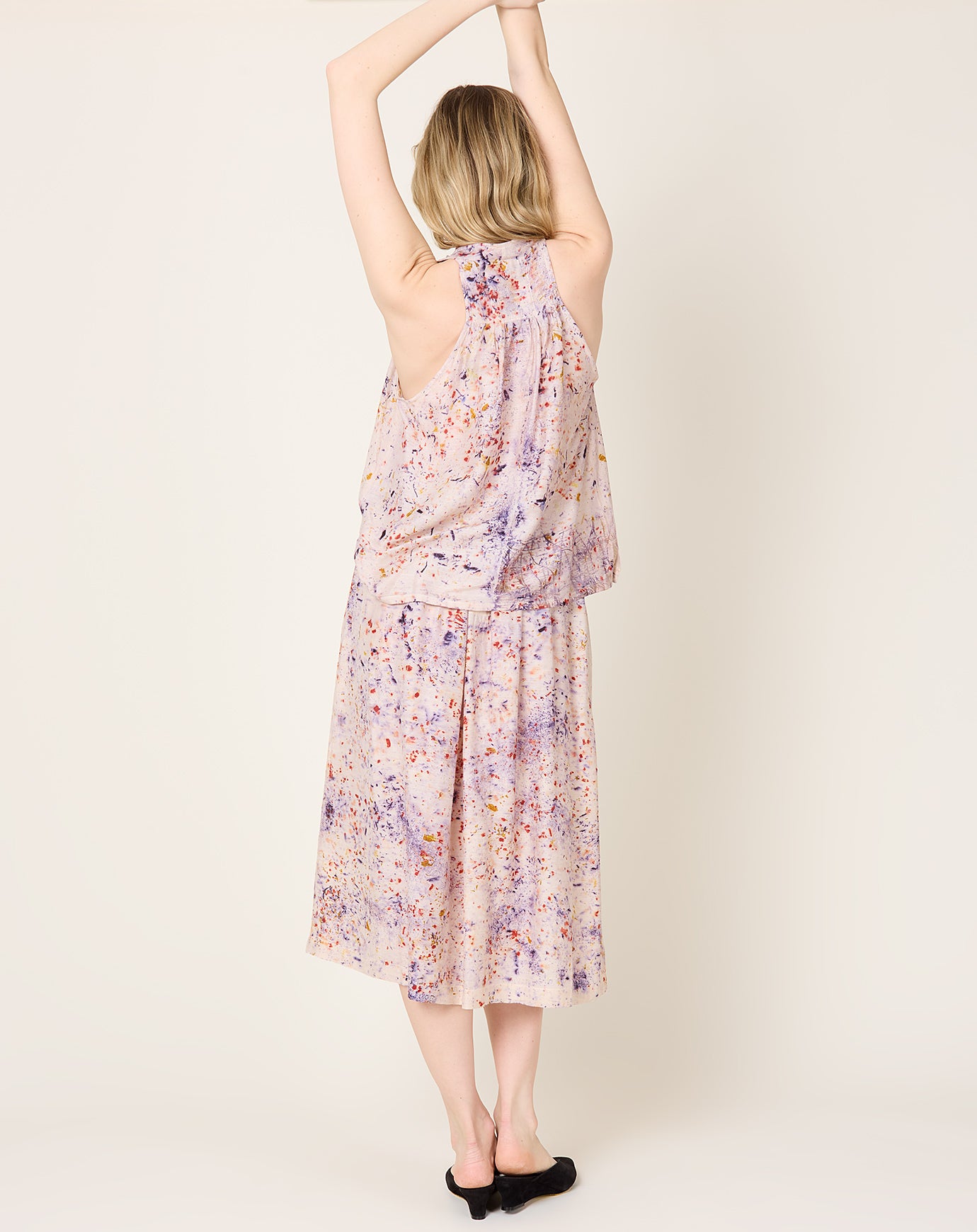 Anntian Silk Skirt in Bundle Plant Dye