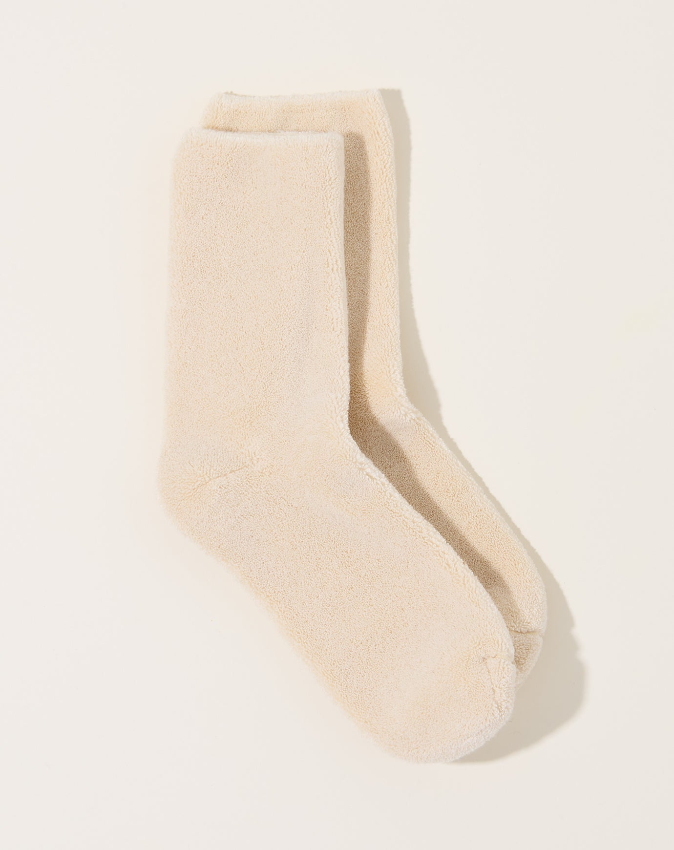 Baserange Buckle Overankle Socks in Off White