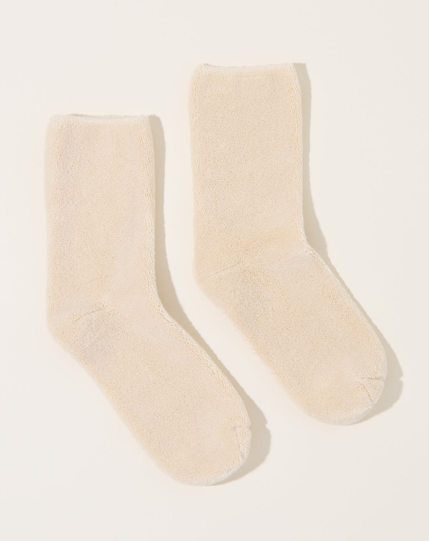 Baserange Buckle Overankle Socks in Off White