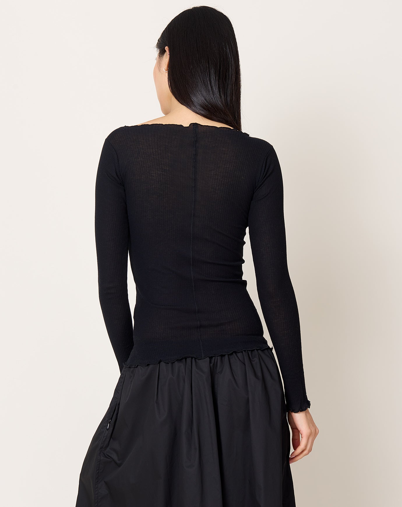 Baserange Pama Long Sleeve Tee in Black