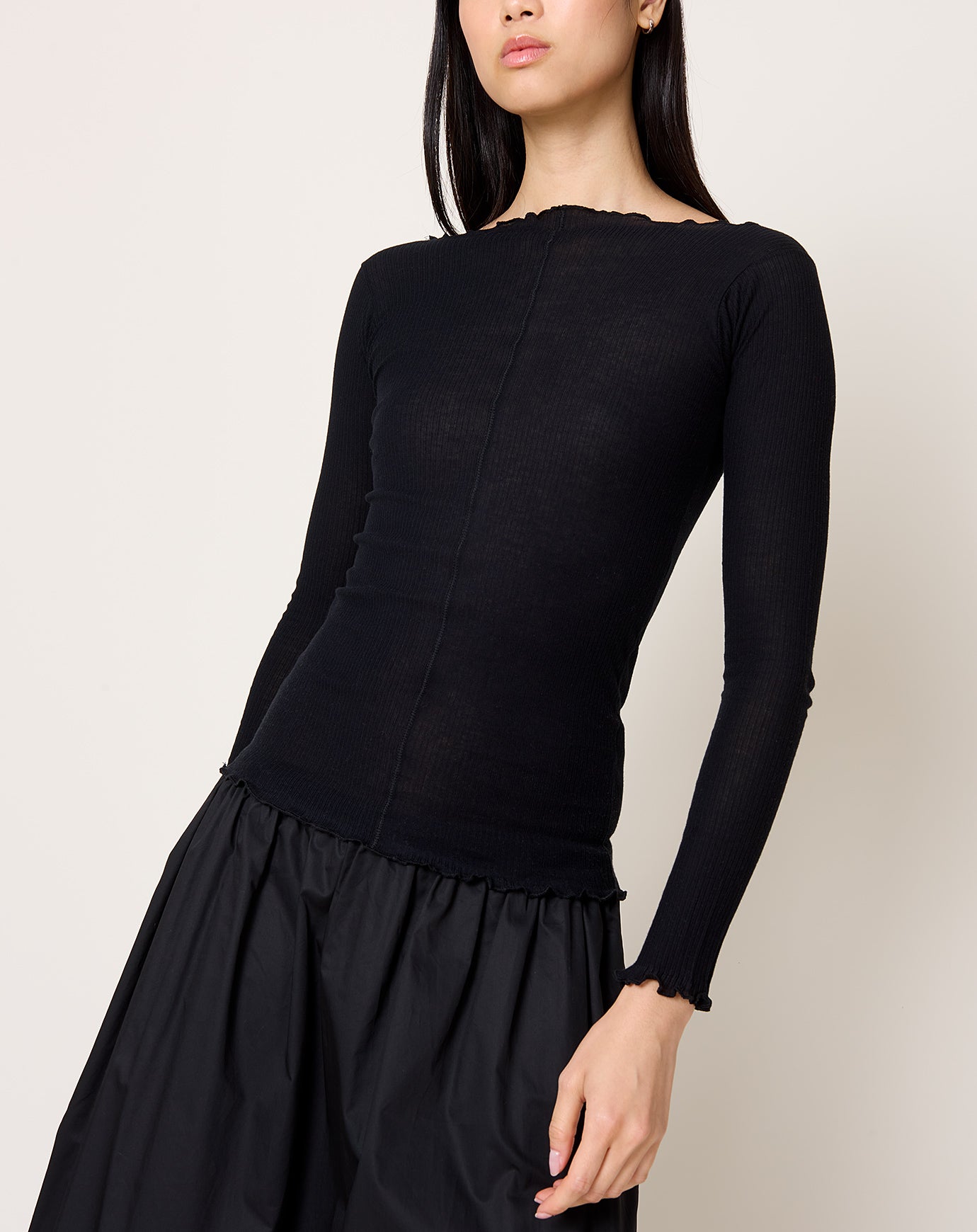 Baserange Pama Long Sleeve Tee in Black