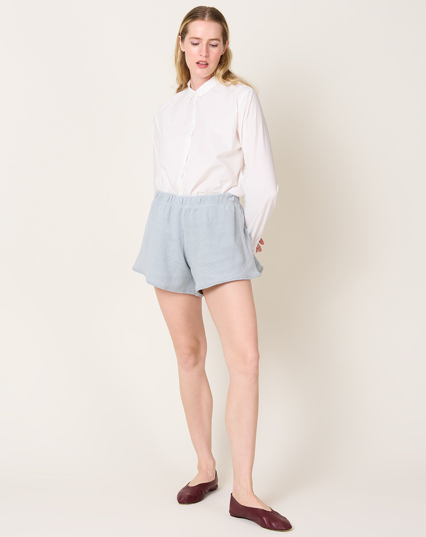 Baserange Ran Shorts in Whitestone Blue