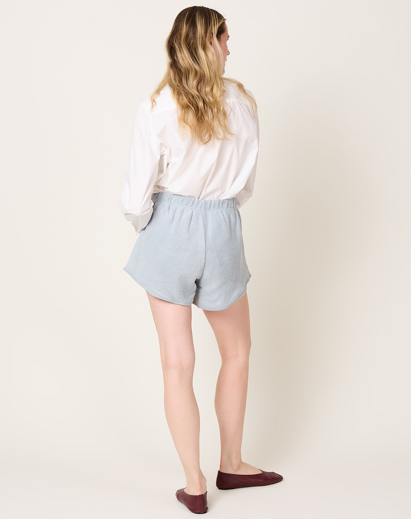 Baserange Ran Shorts in Whitestone Blue
