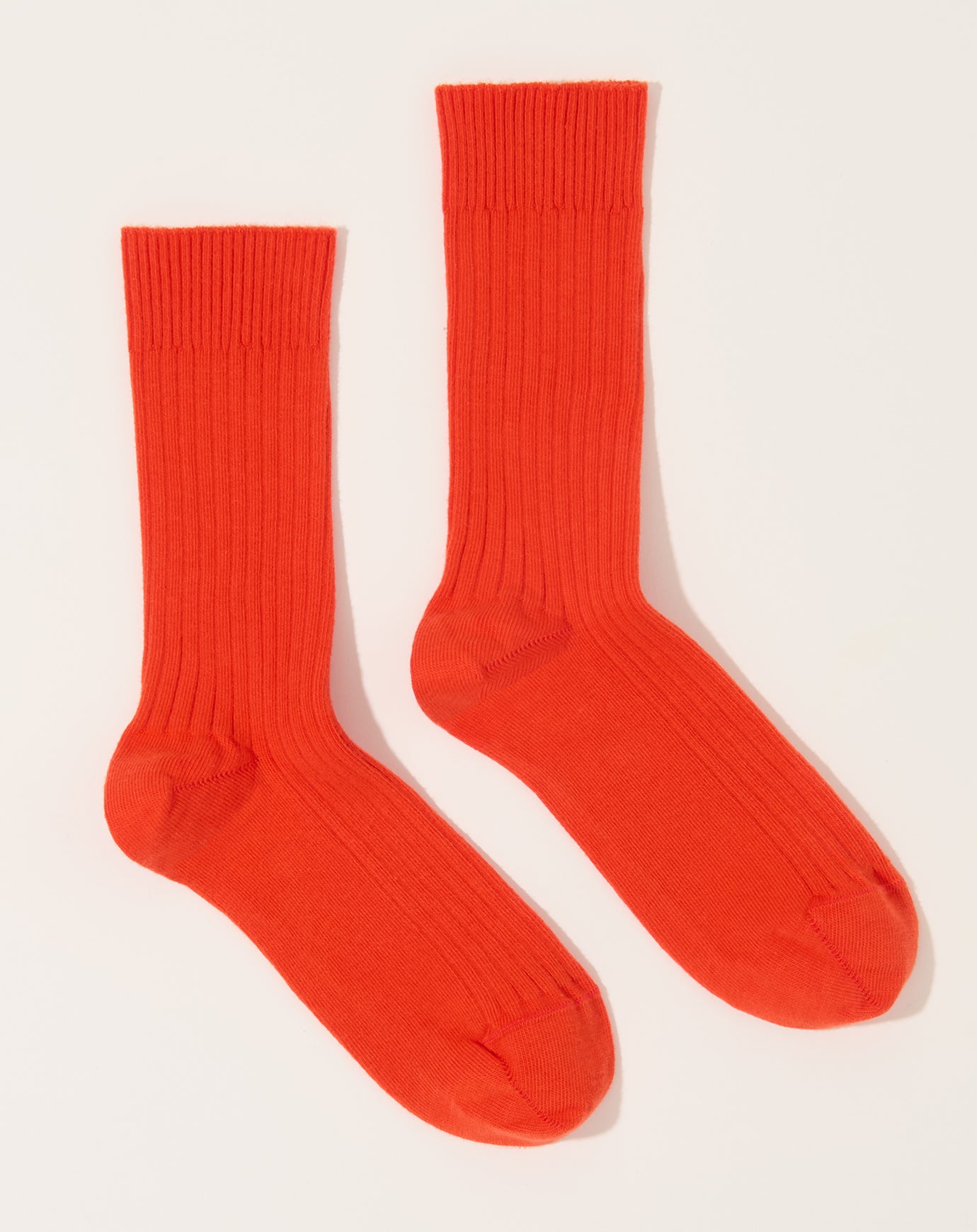 Baserange Rib Overankle Socks in Chiral Red