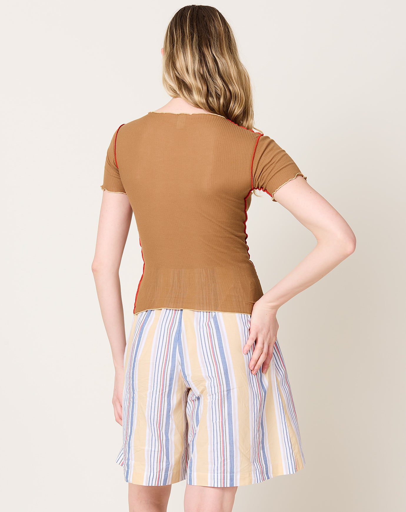 Baserange Vein Tee Shirt in Alamillo Brown
