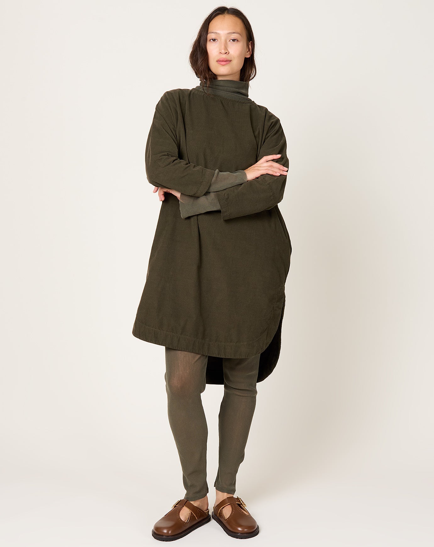 Black Crane Mesh Leggings in Slate