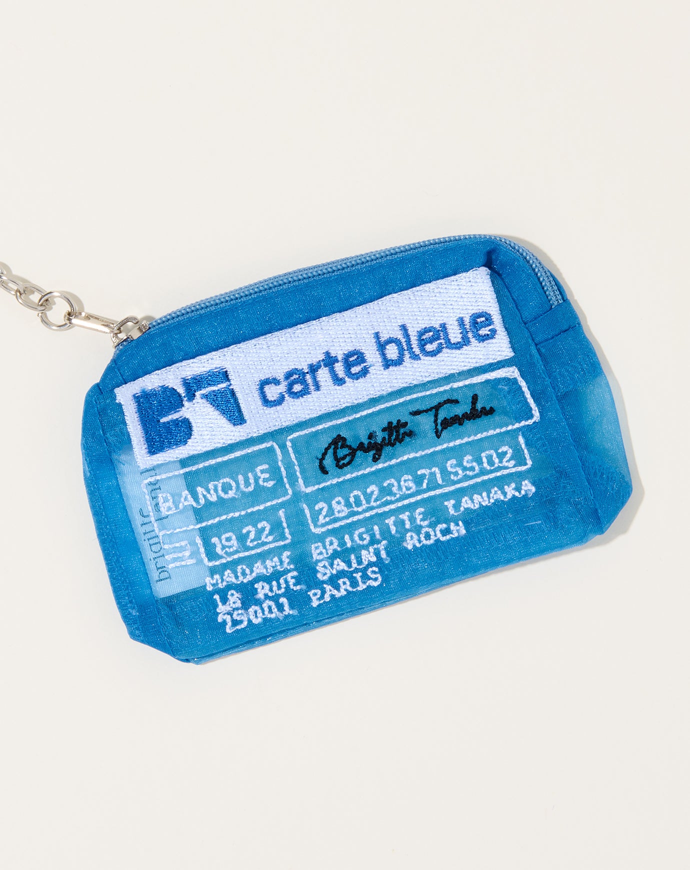 Brigitte Tanaka Organza Carte Pouch in Blue
