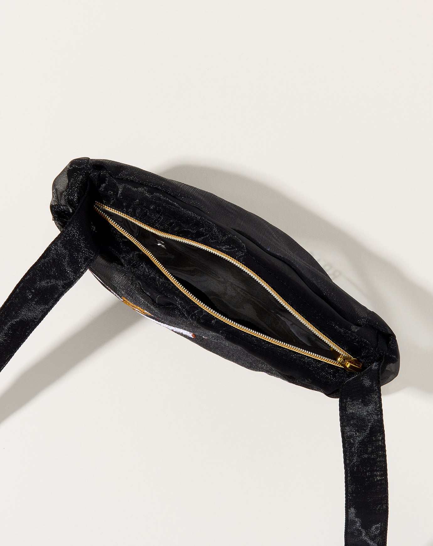 Brigitte Tanaka Organza Cigarette Crossbody Bag in Chocolate