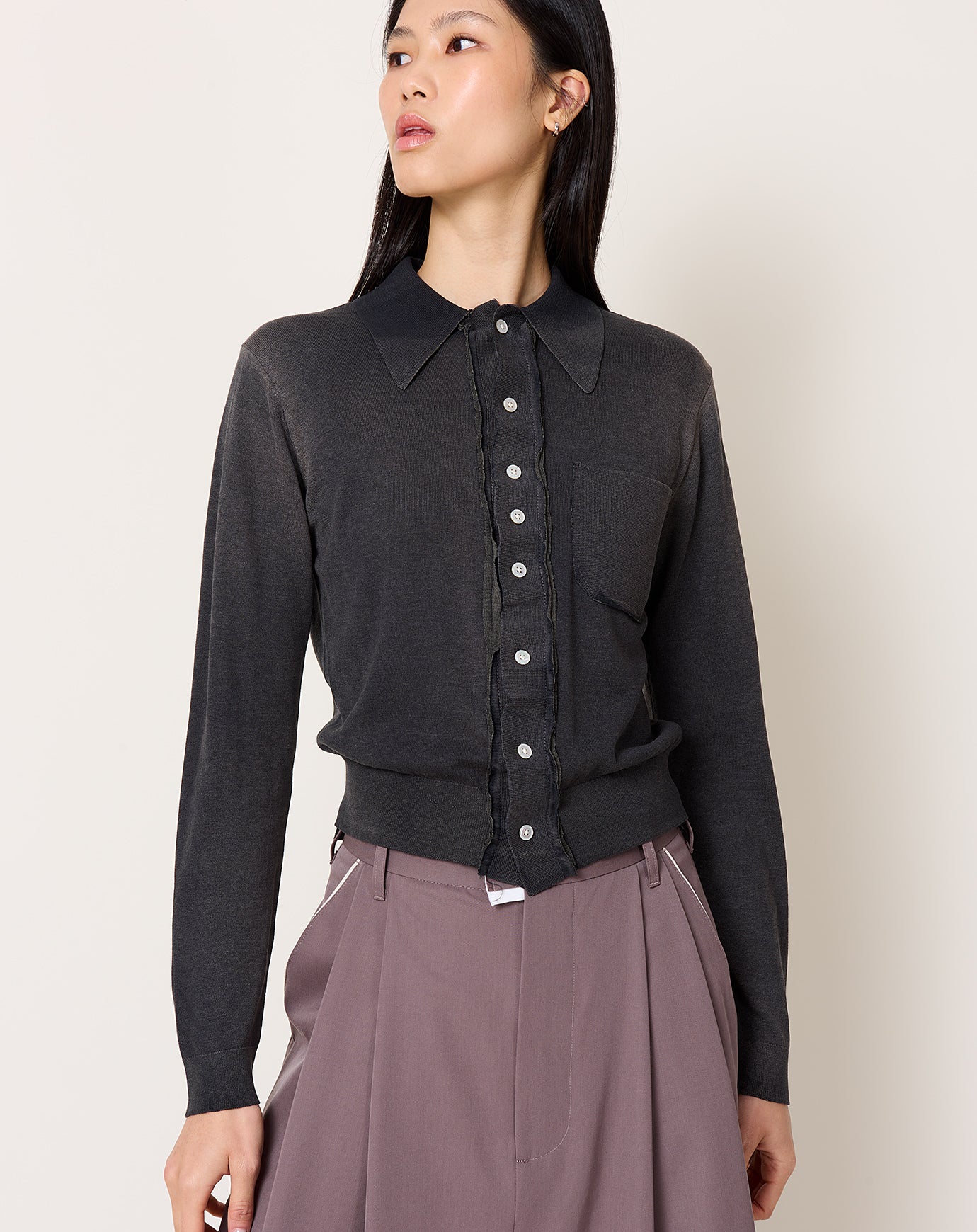 Camiel Fortgens 70s Cardigan in Faded Black