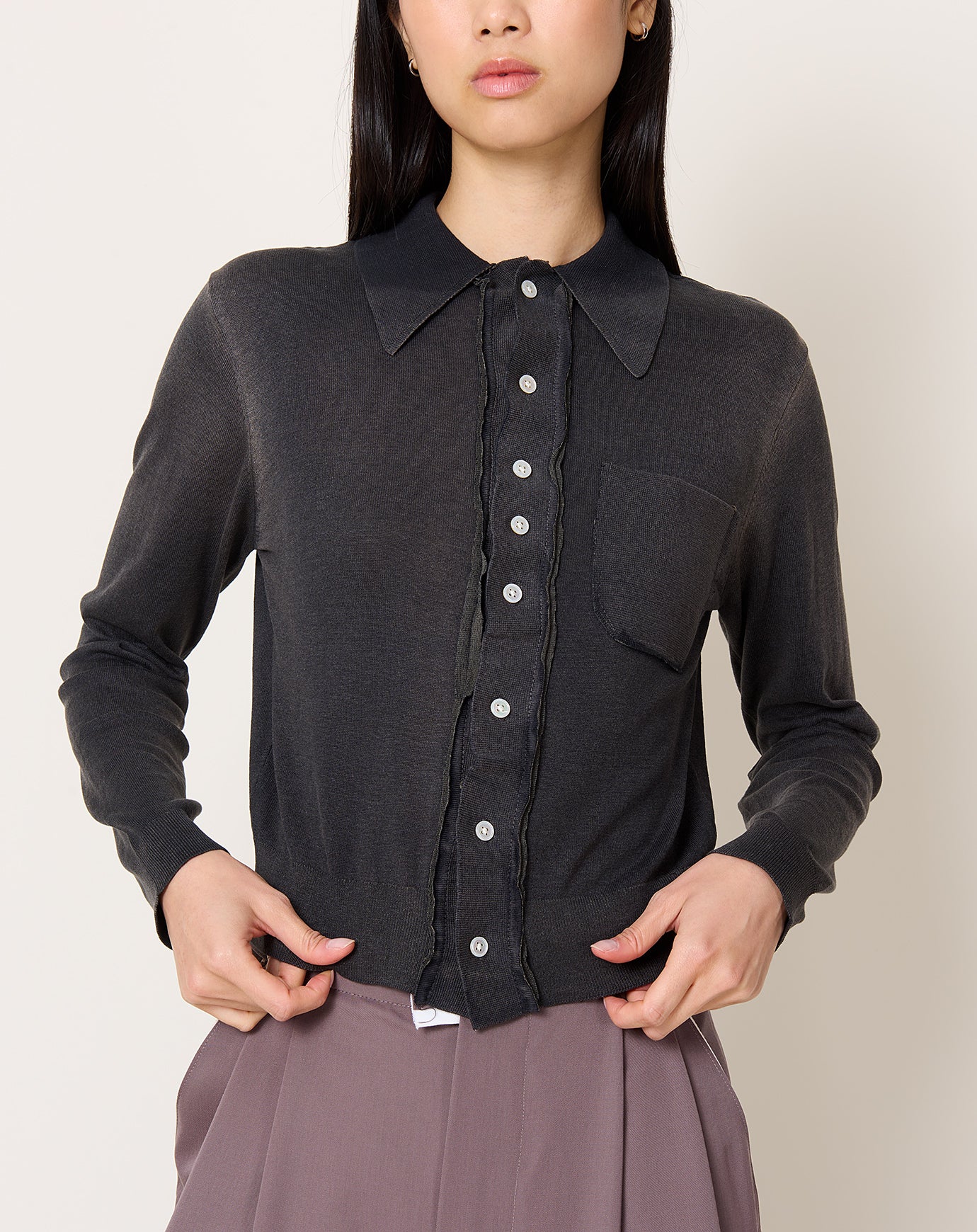 Camiel Fortgens 70s Cardigan in Faded Black