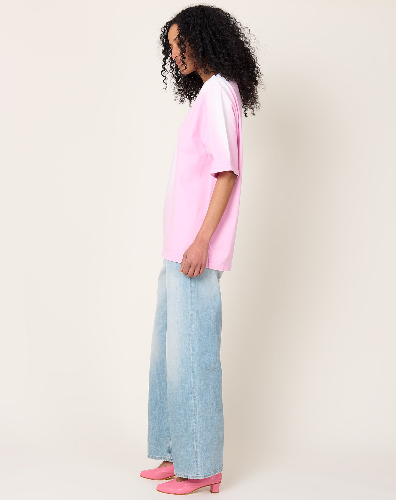 Camiel Fortgens Big Tee in Pink Sunfaded Jersey