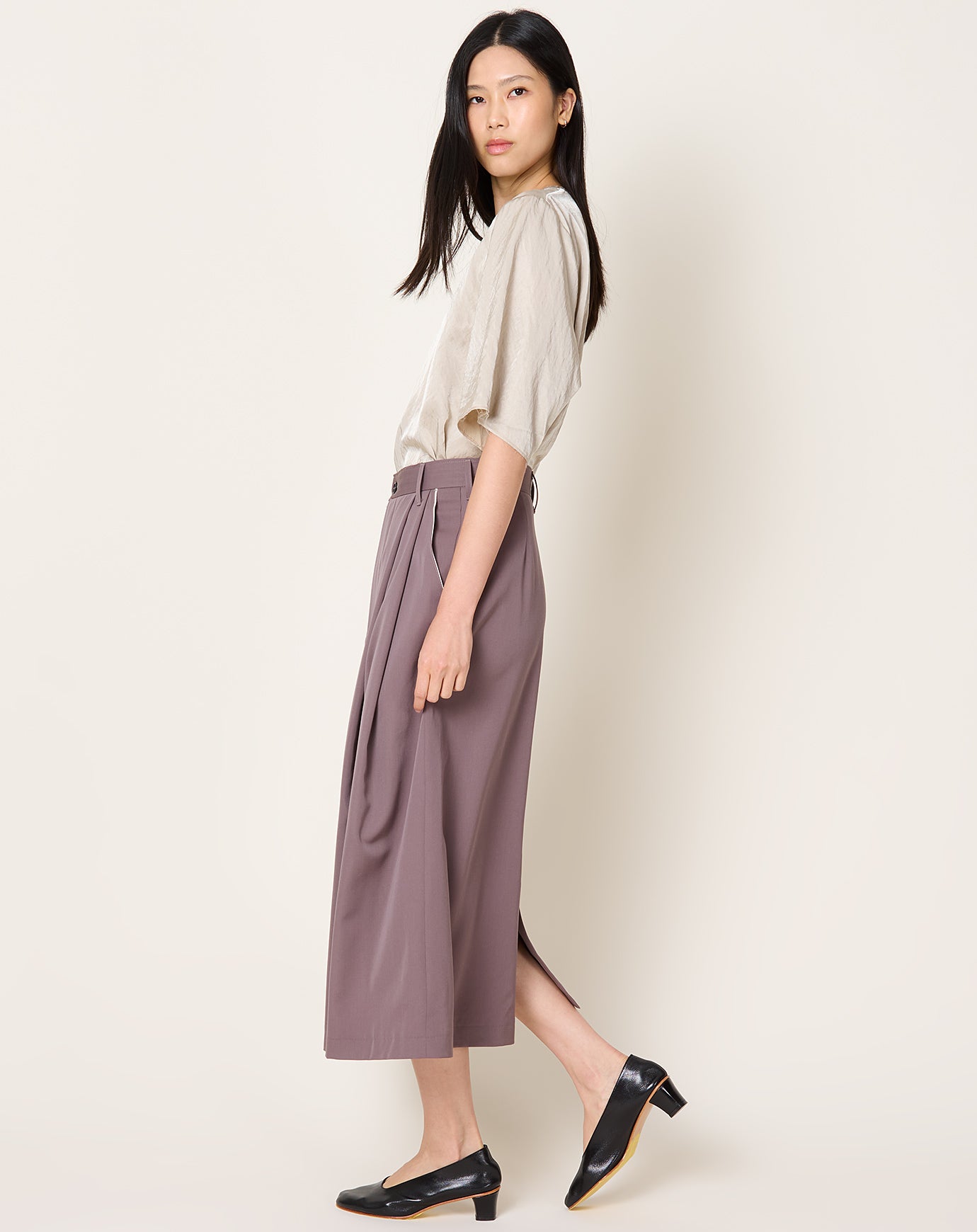 Camiel Fortgens Suit Pants Skirt in Taupe
