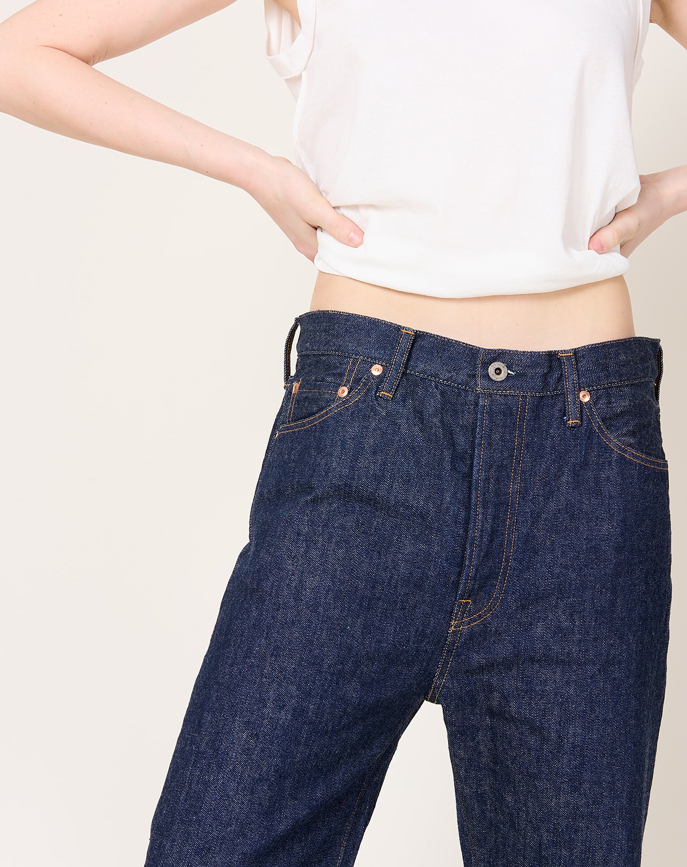 Chimala Selvedge Denim Wide Taper Cut in Rinse