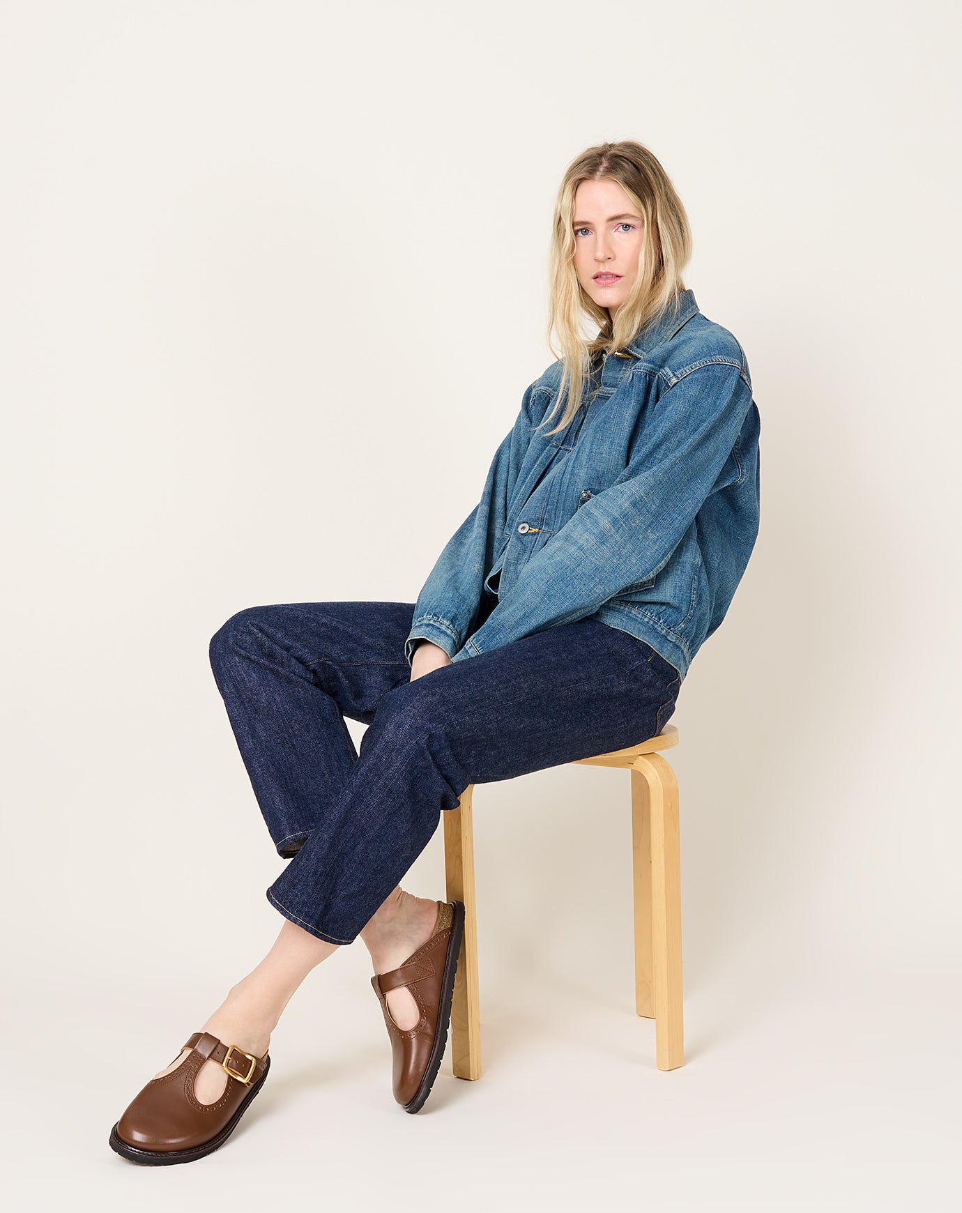 Chimala Selvedge Denim Wide Taper Cut in Rinse