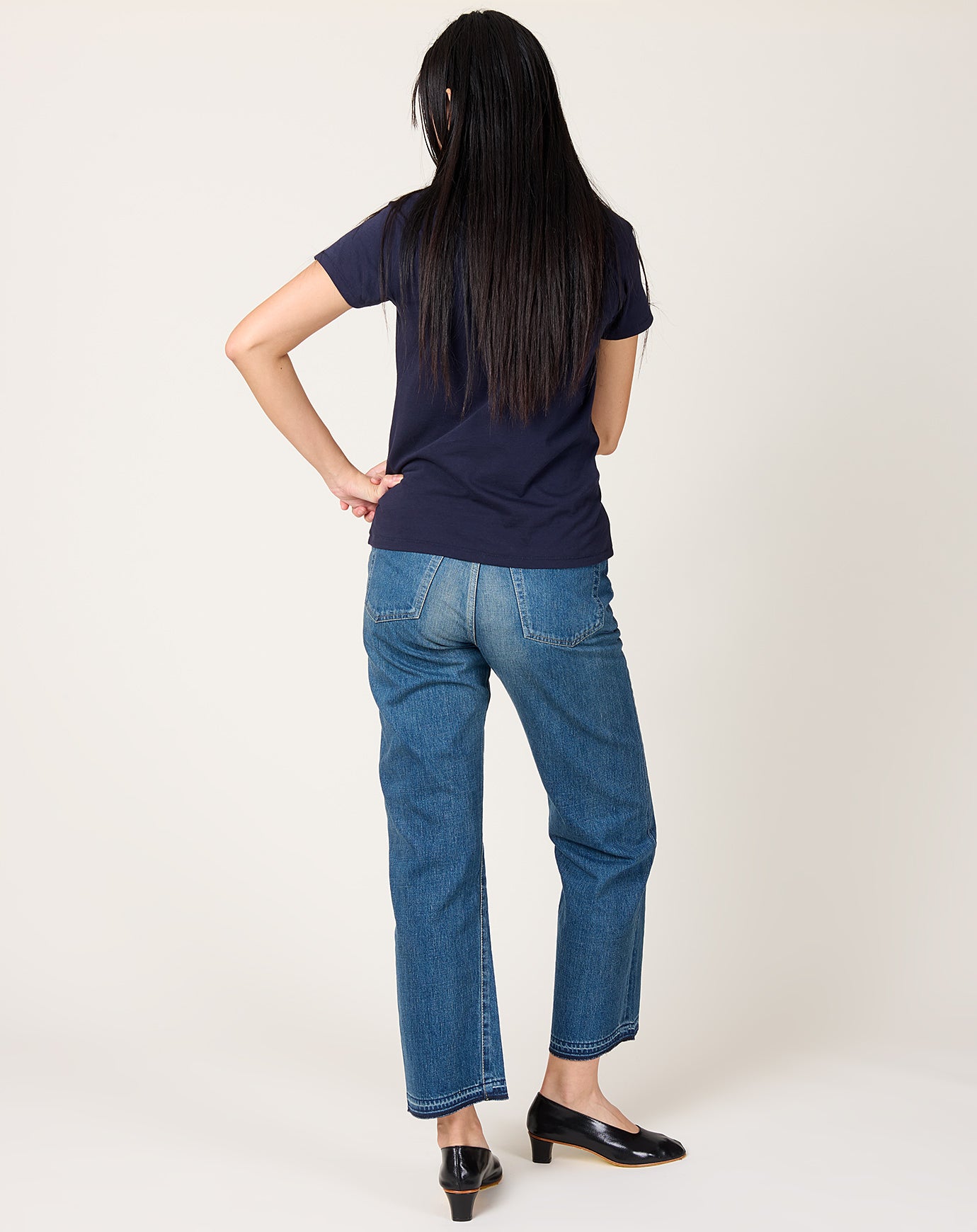 Chimala Selvedge Denim Monroe Cut in Dark Distress