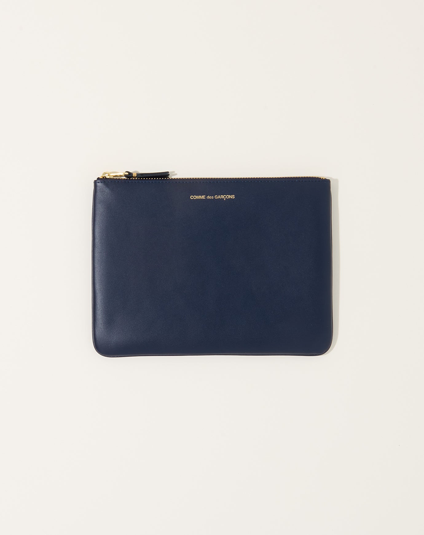 Comme des Garçons  Classic Leather Zip Pouch in Navy