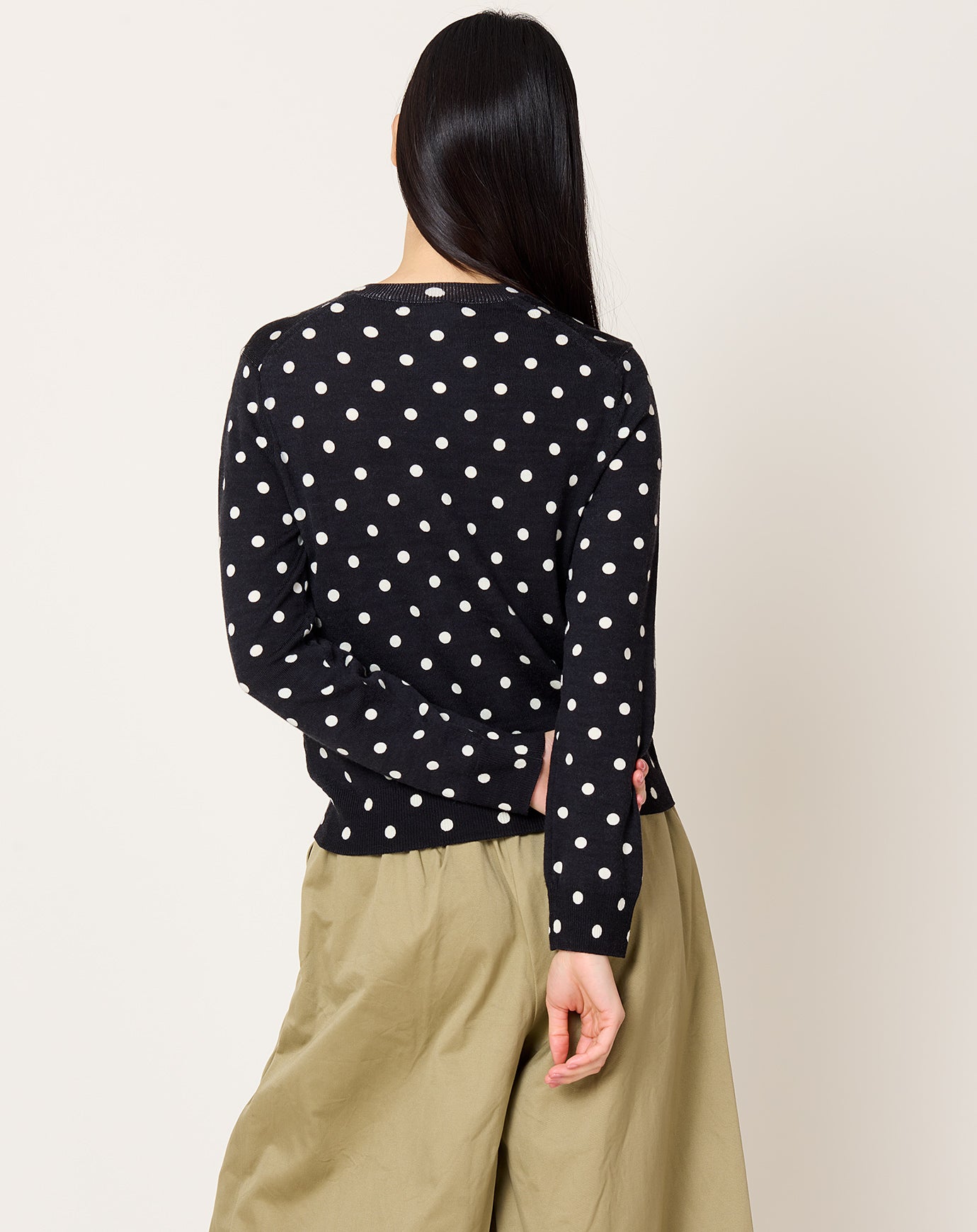 Comme des Garçons Comme des Garçons Polka Dot Cardigan in Black