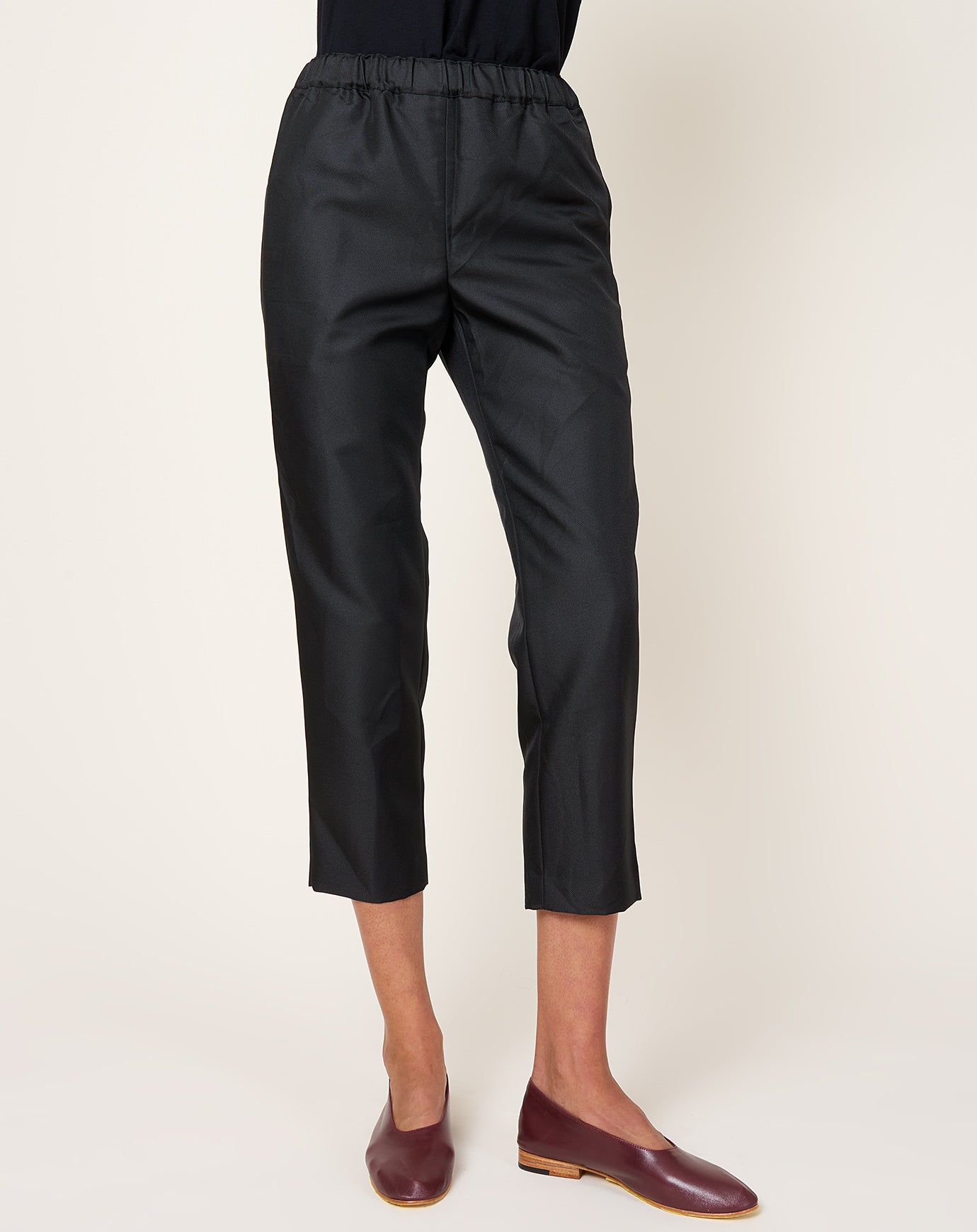 Comme des Garçons Comme des Garçons Tapered Twill Trouser in Black