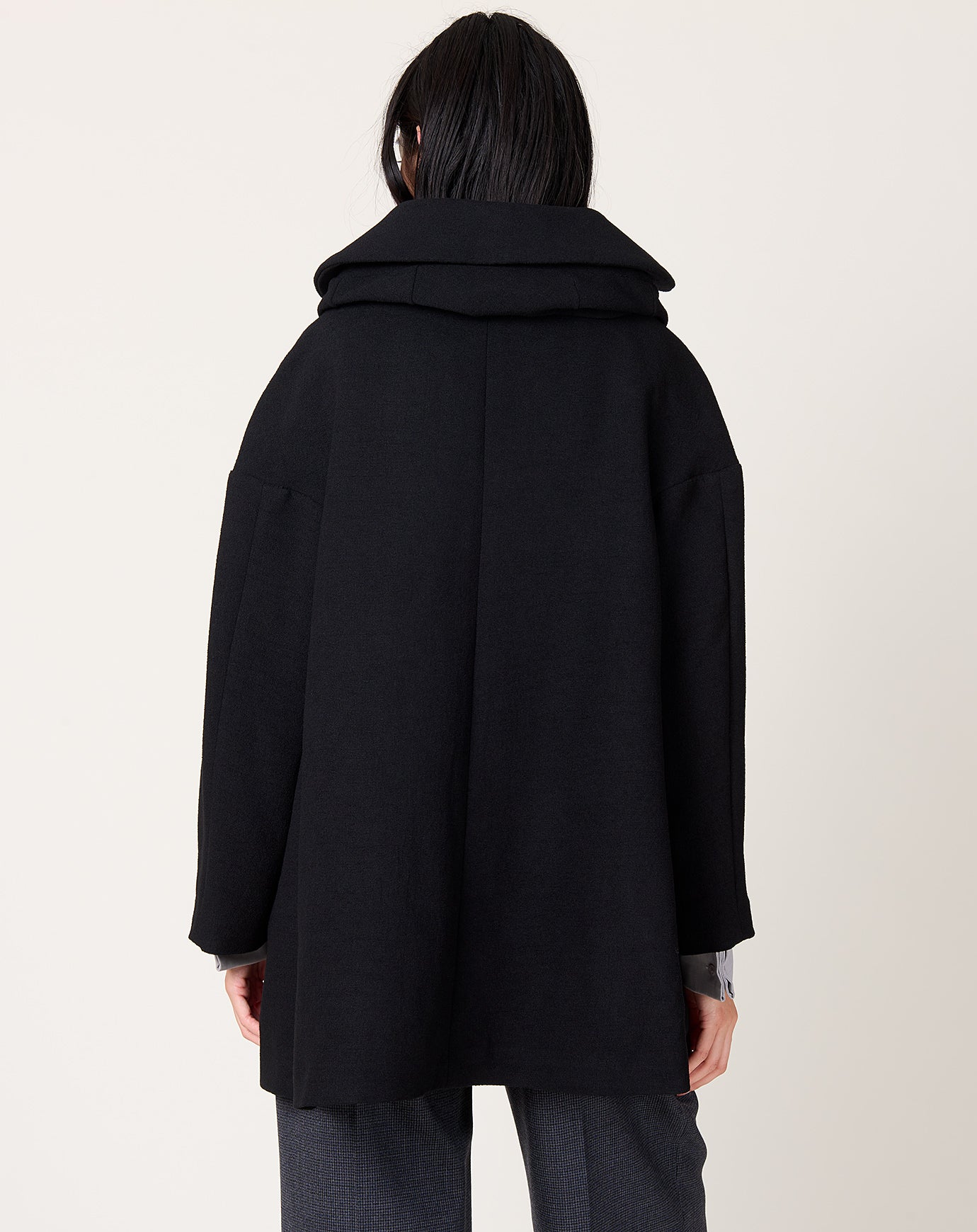 Comme des Garçons Comme des Garçons Fold Collar Coat in Black