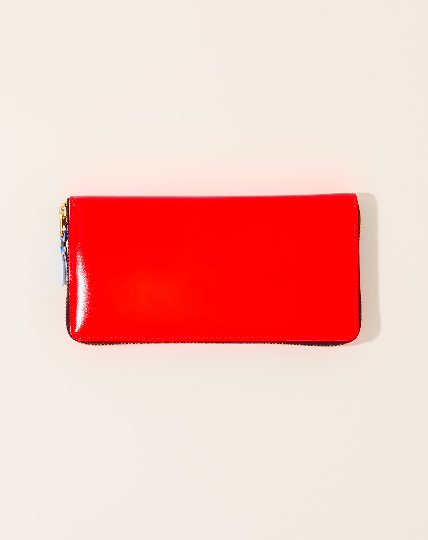 Comme des Garçons  Leather Wallet in Super Fluo Orange