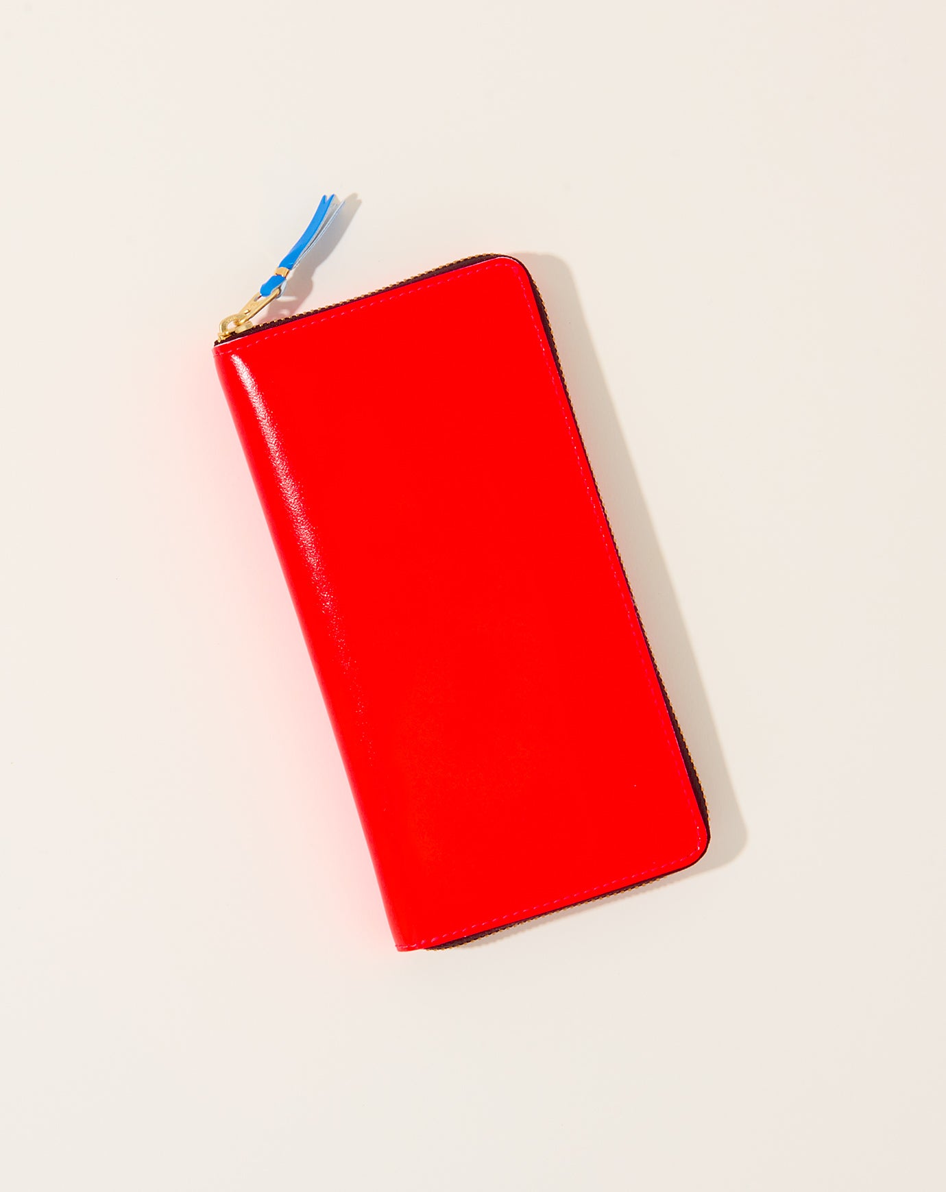 Comme des Garçons  Leather Wallet in Super Fluo Orange