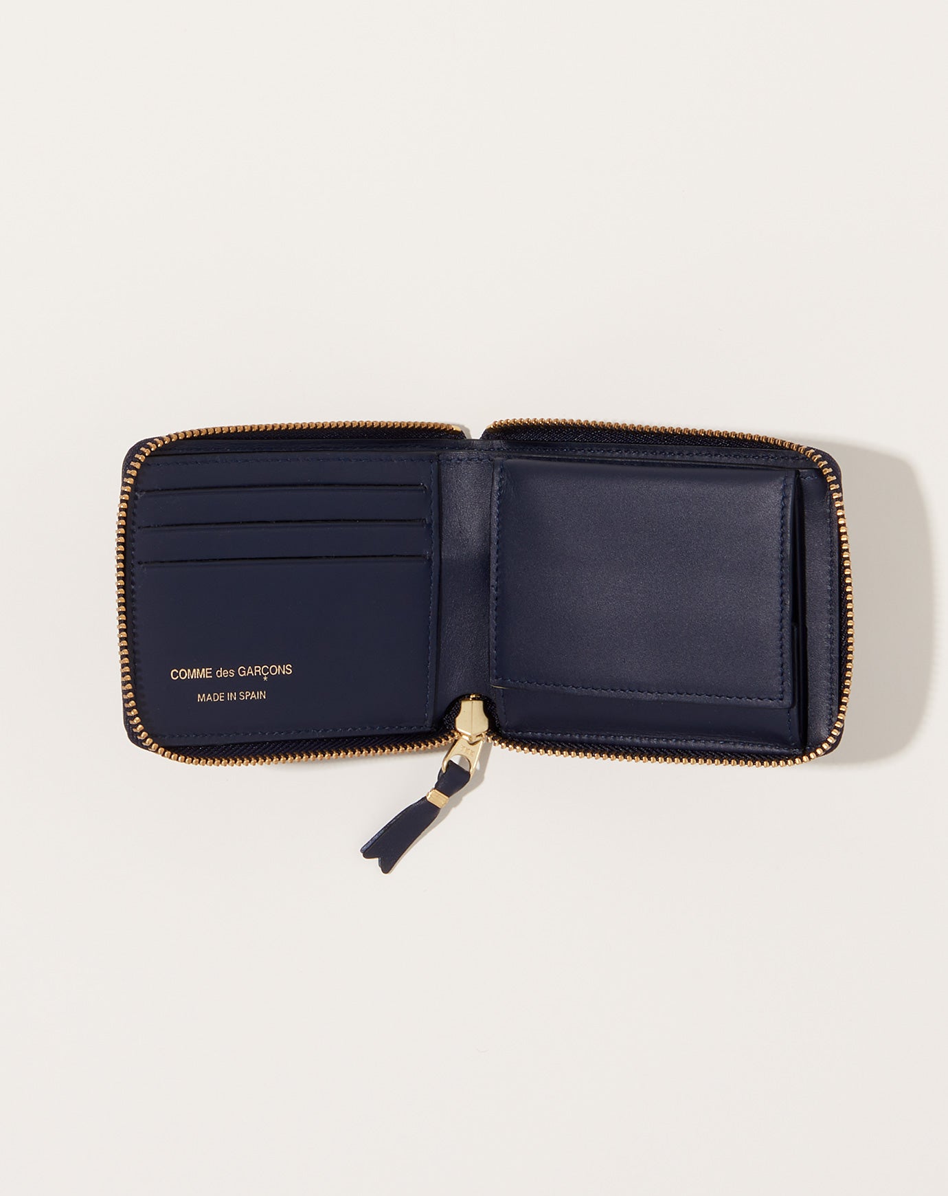 Comme des Garçons  Classic Leather Line Wallet in Navy