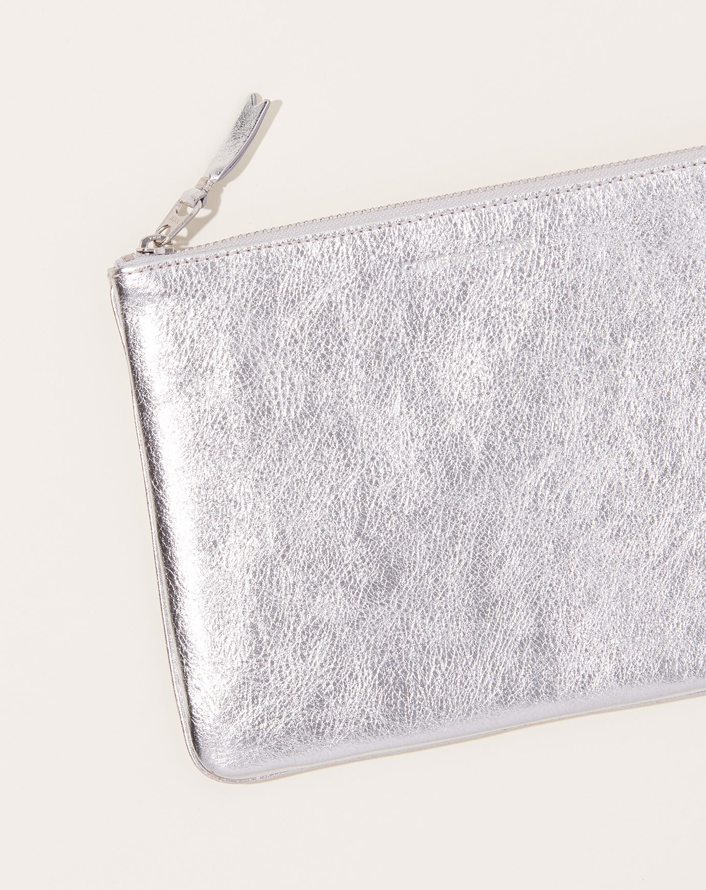 Comme des Garçons  Gold Line Wallet Zip Pouch in Silver