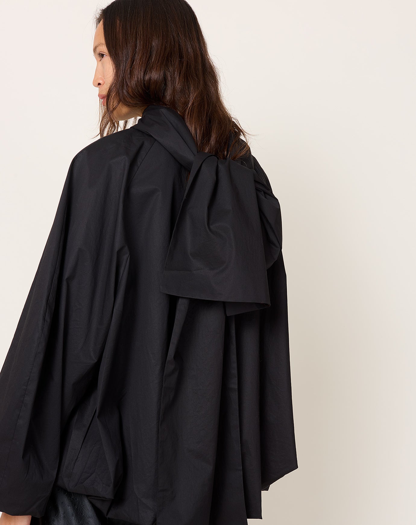 Cordera Bow Shirt in Black