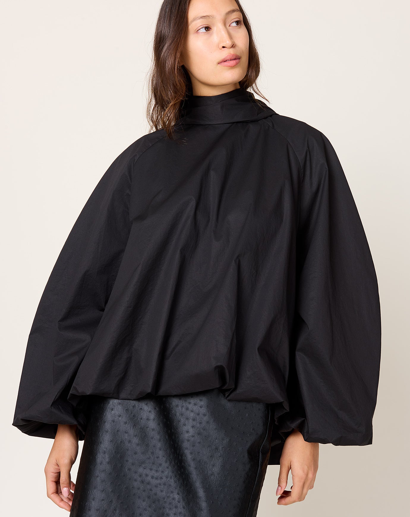 Cordera Bow Shirt in Black