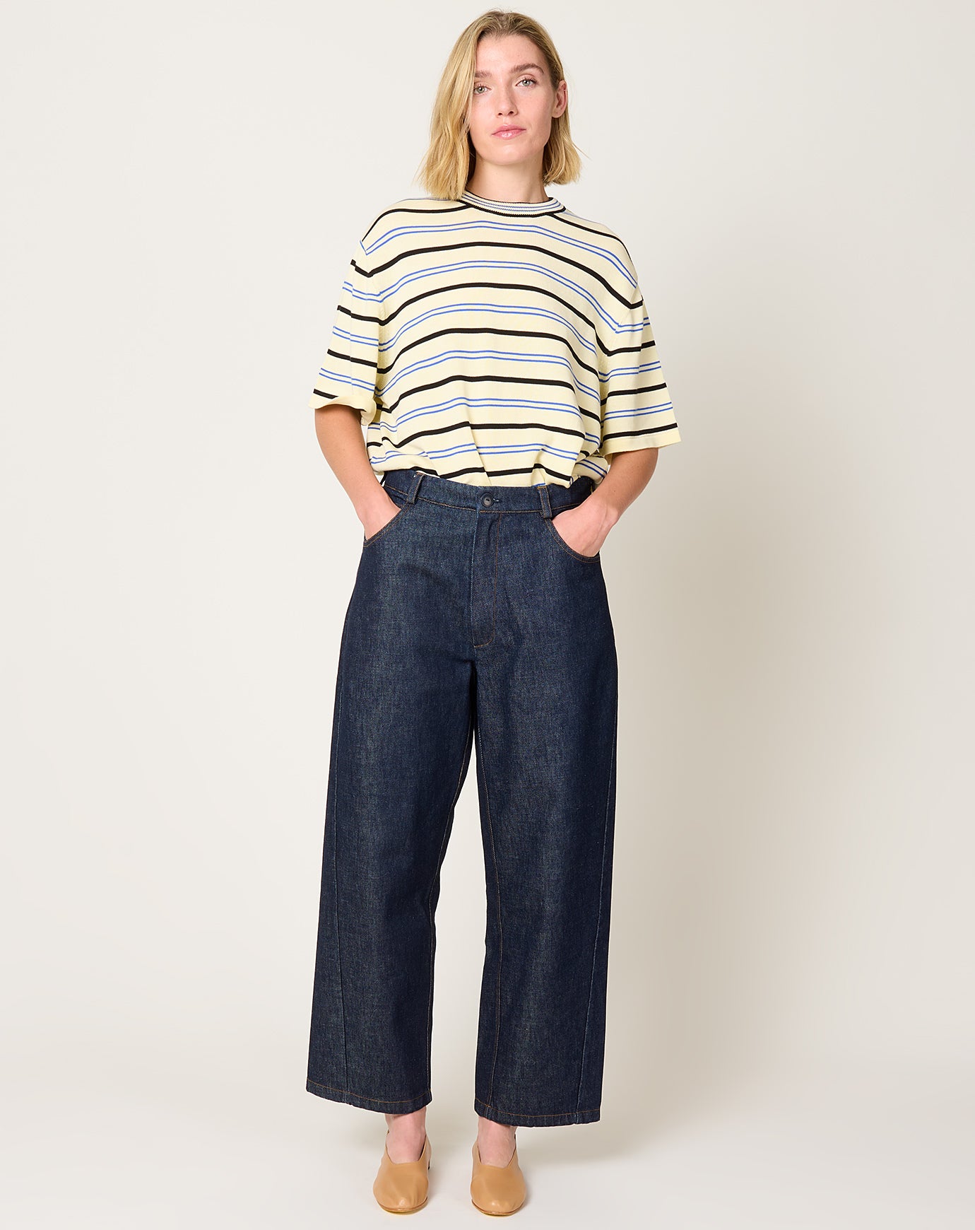 Cordera Denim Straight Pants in Indigo