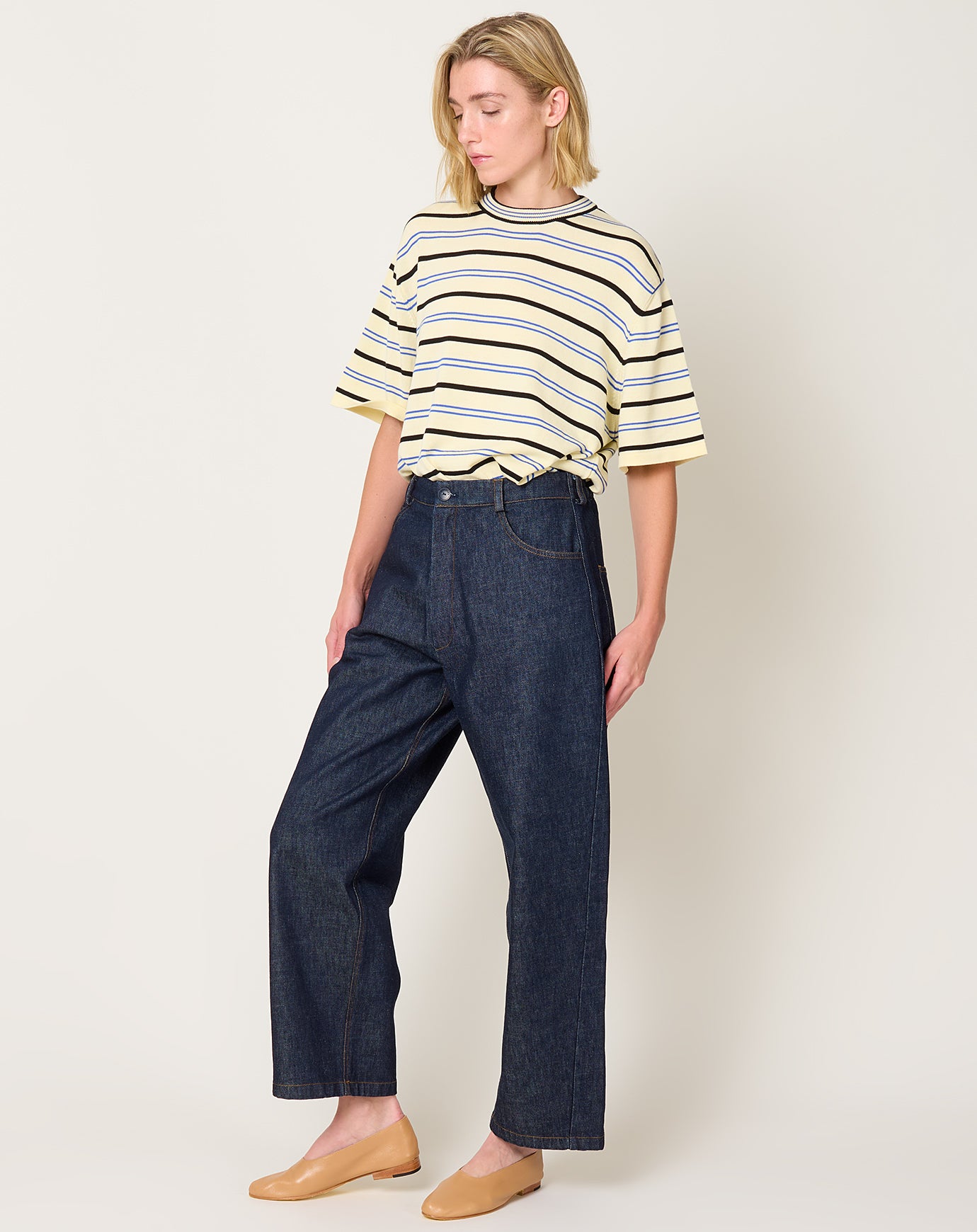 Cordera Denim Straight Pants in Indigo