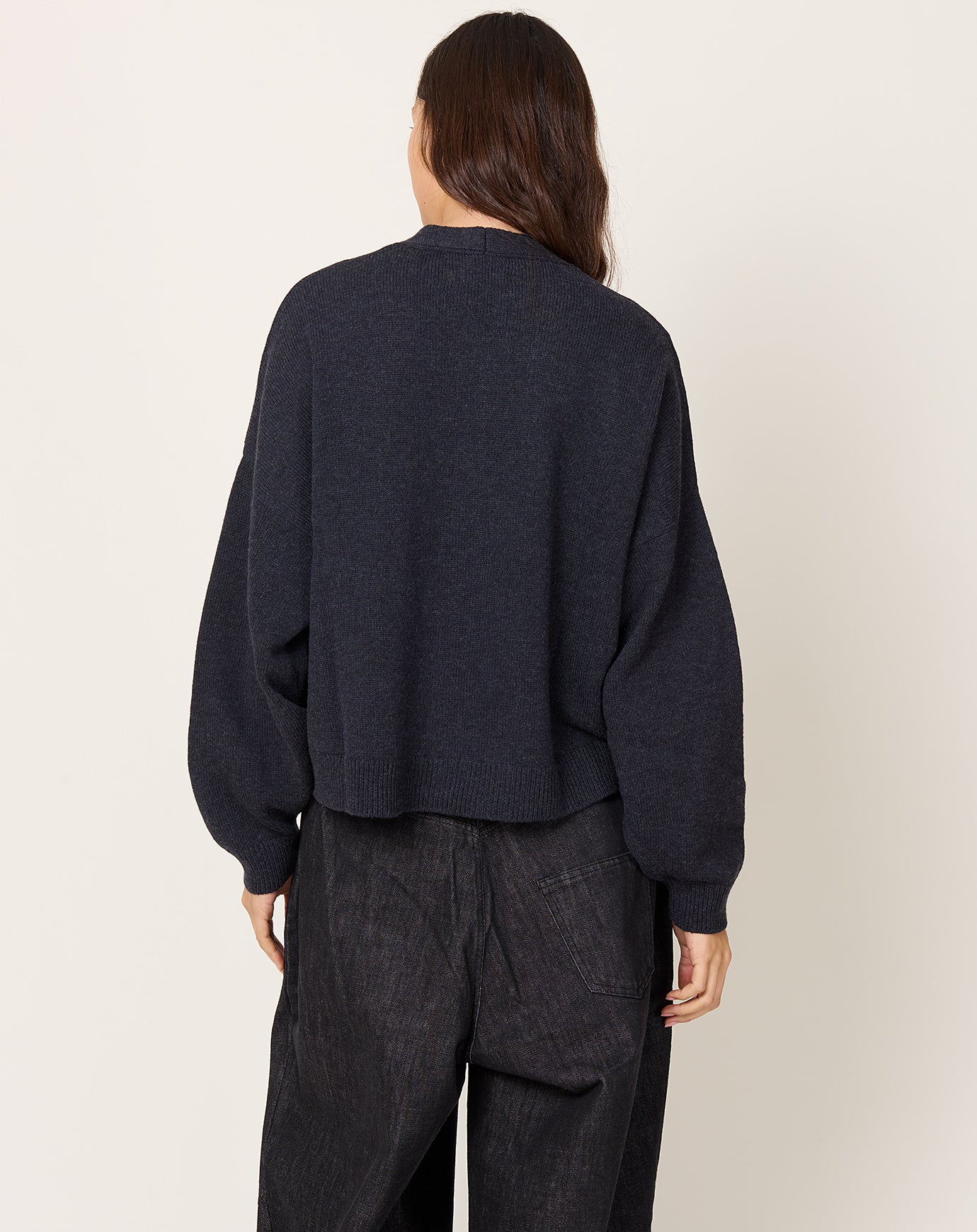 Cordera Merino Wool Cardigan in Anthracite