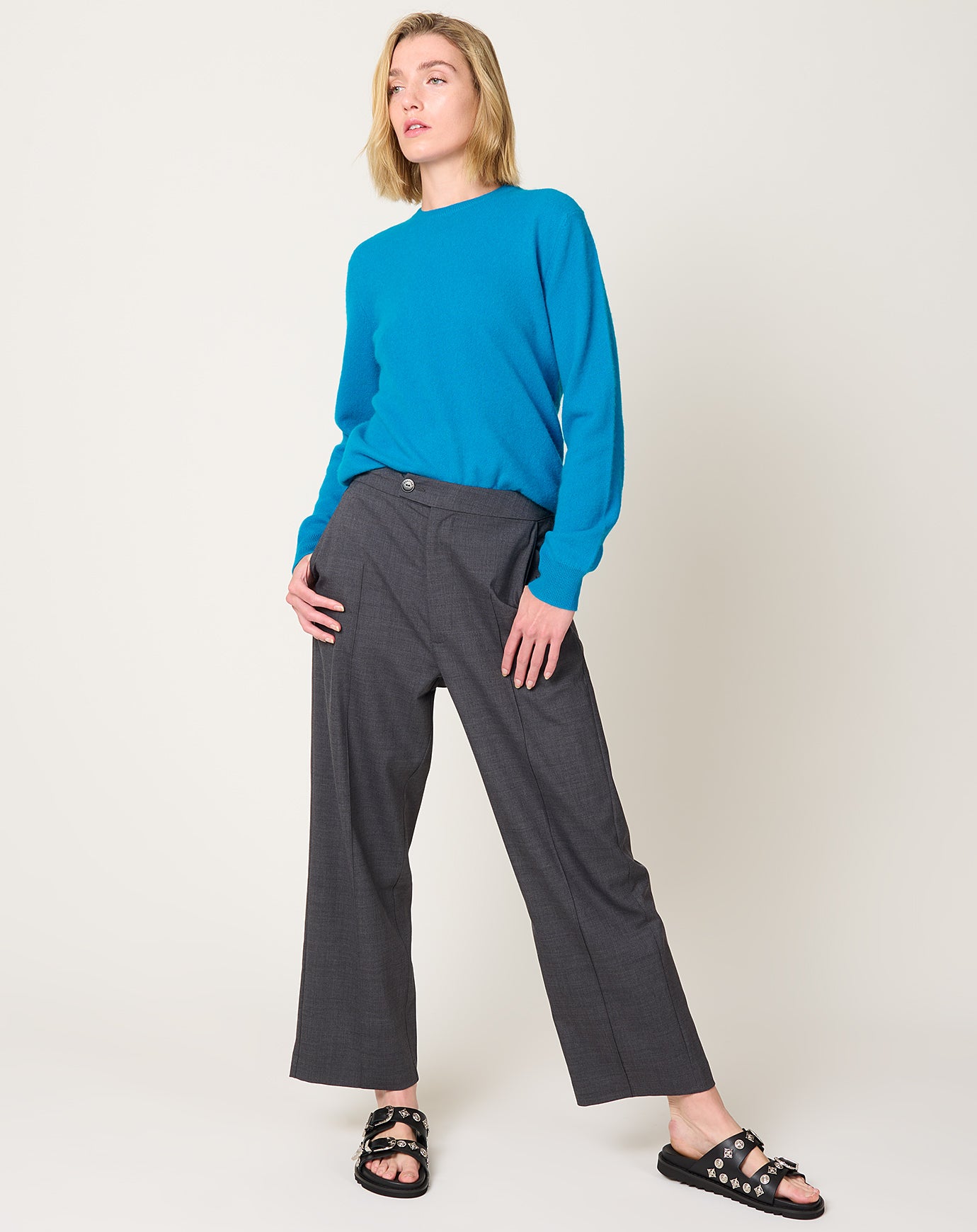 Cordera Tailoring Seam Pants in Grey