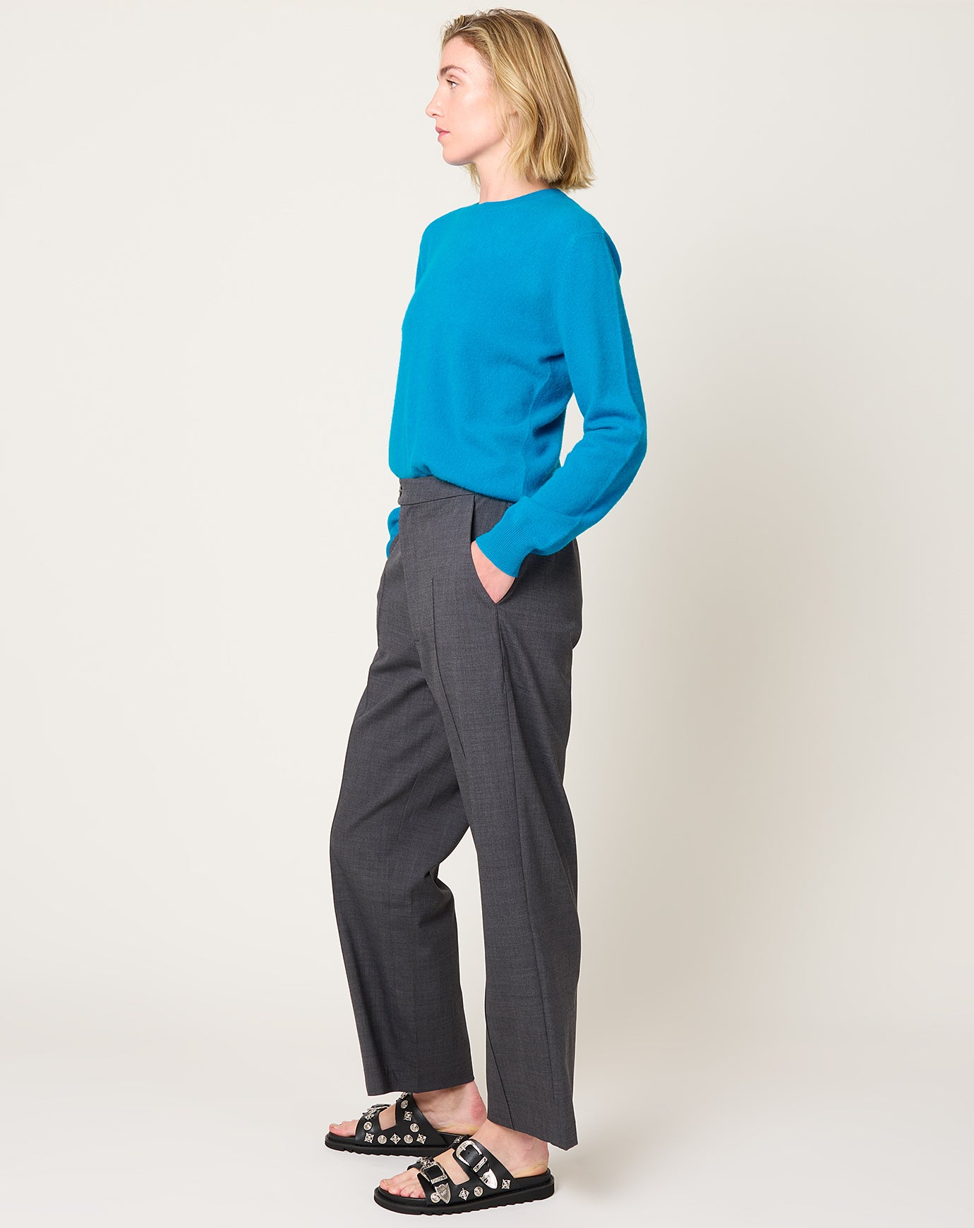 Cordera Tailoring Seam Pants in Grey