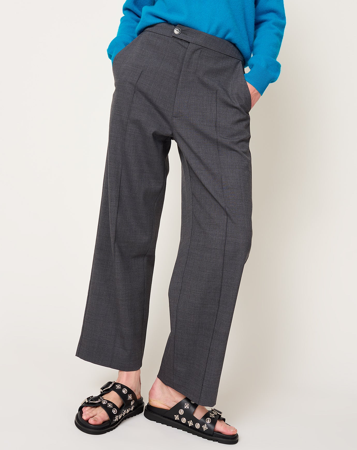 Cordera Tailoring Seam Pants in Grey