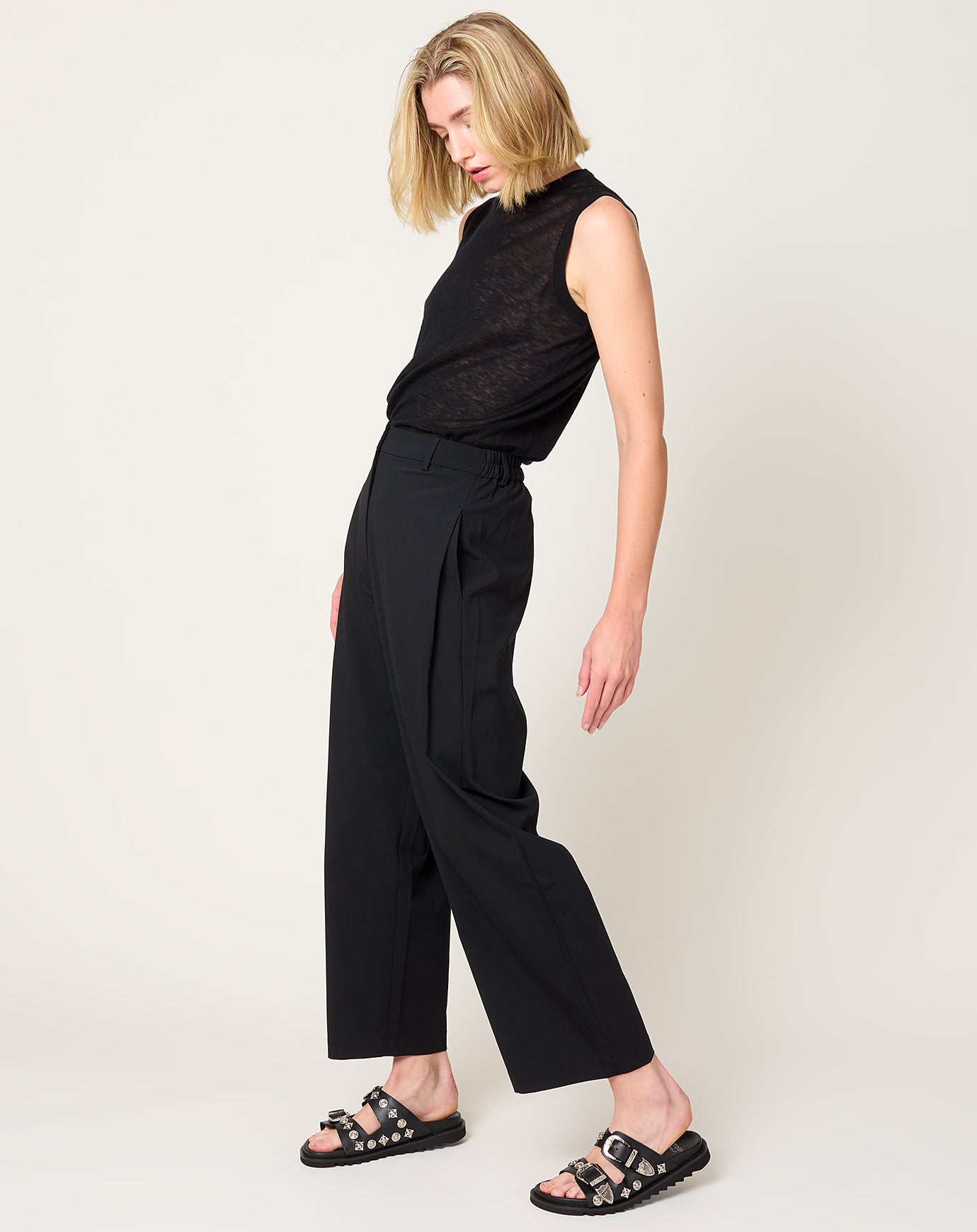 Cordera Wide Leg Pants in Black