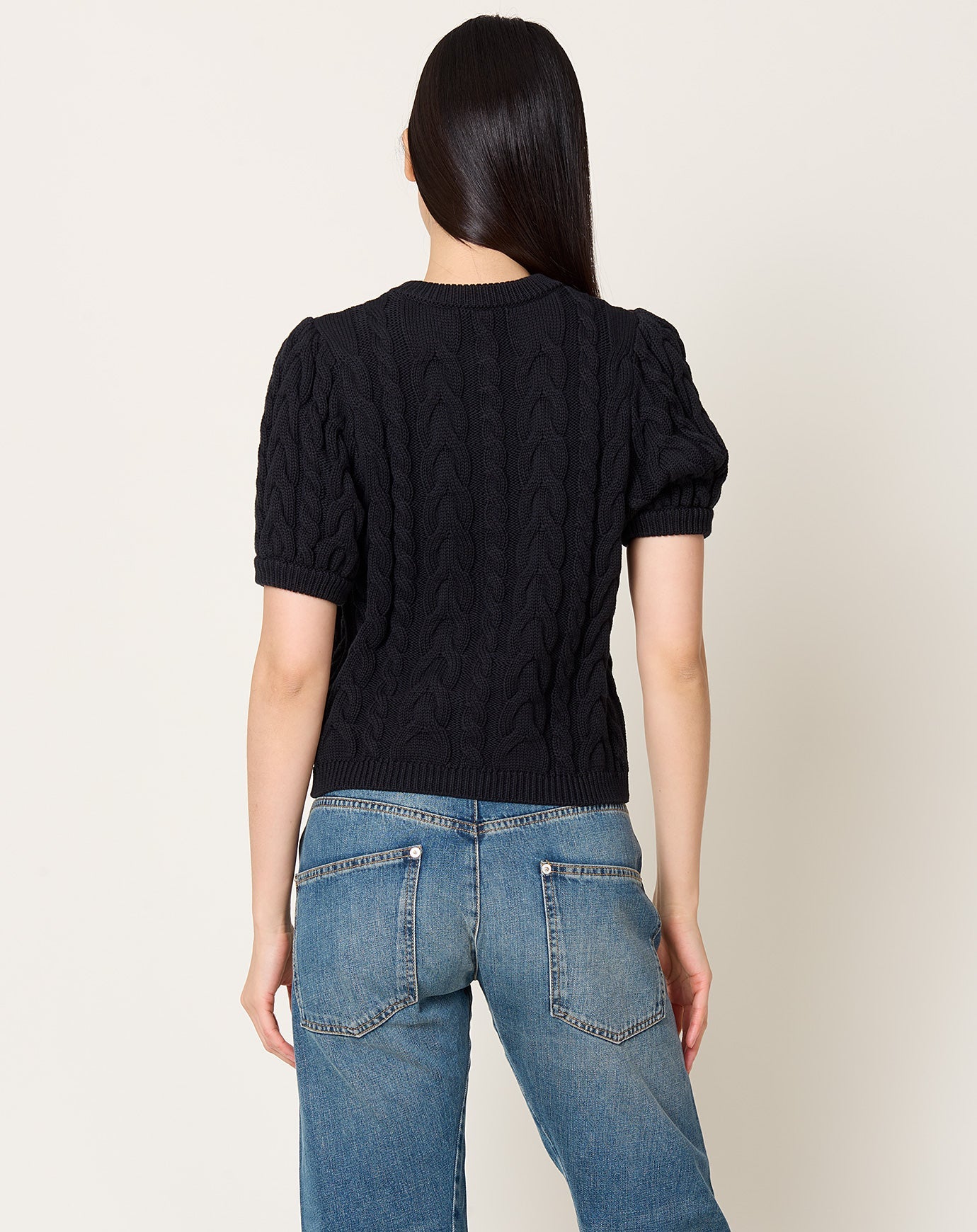 Demylee Julia Cotton Cardigan in Black