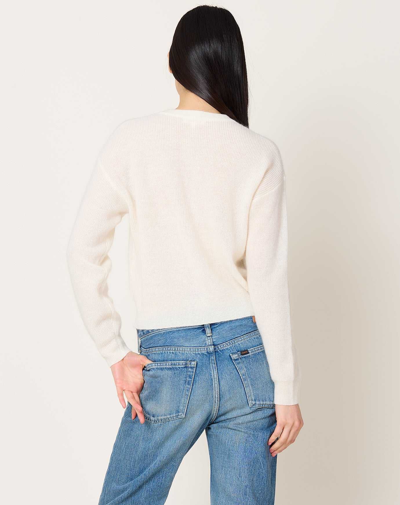 Demylee Julissa Mohair Cardigan in Off White