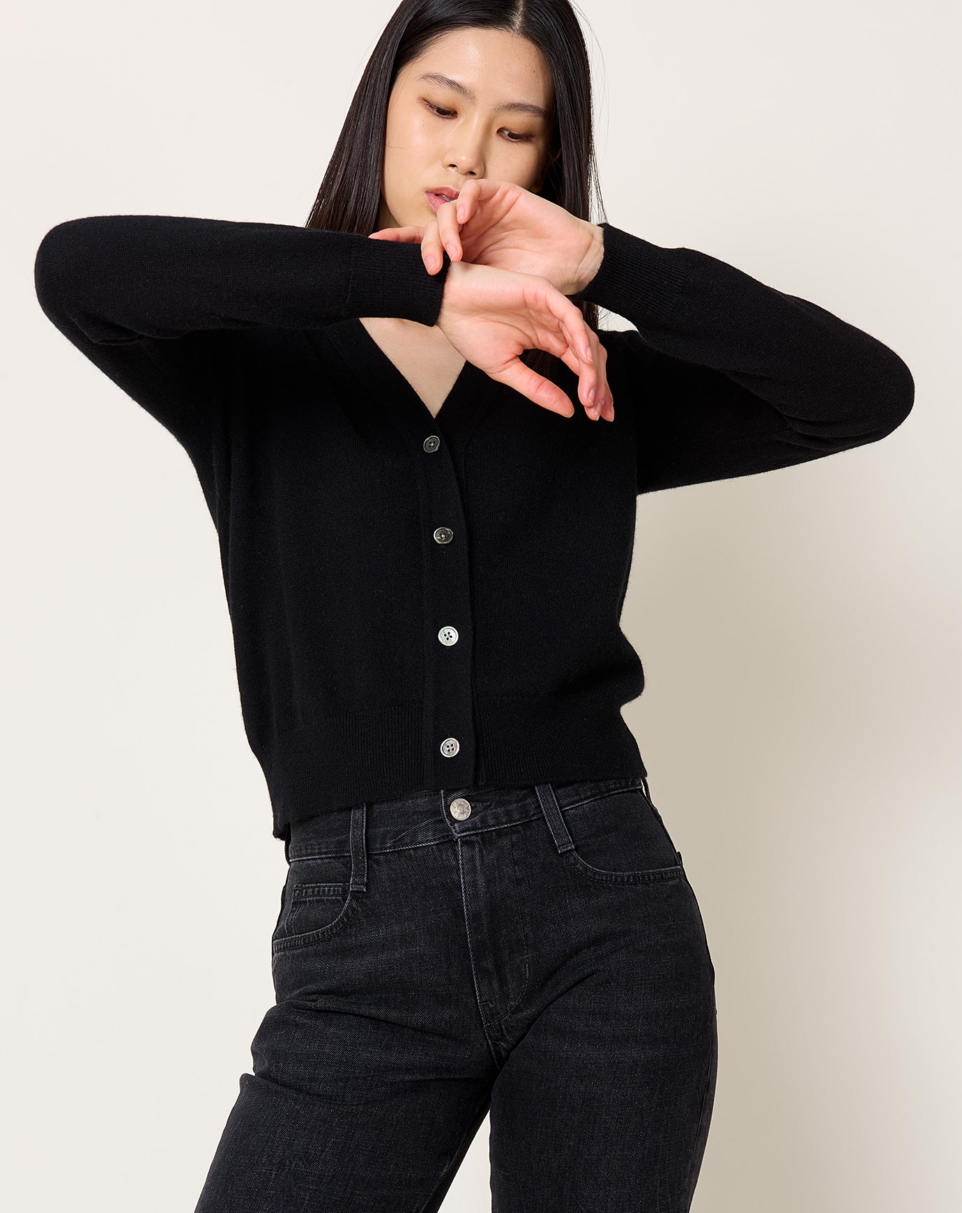 Demylee Keaton Cardigan in Black