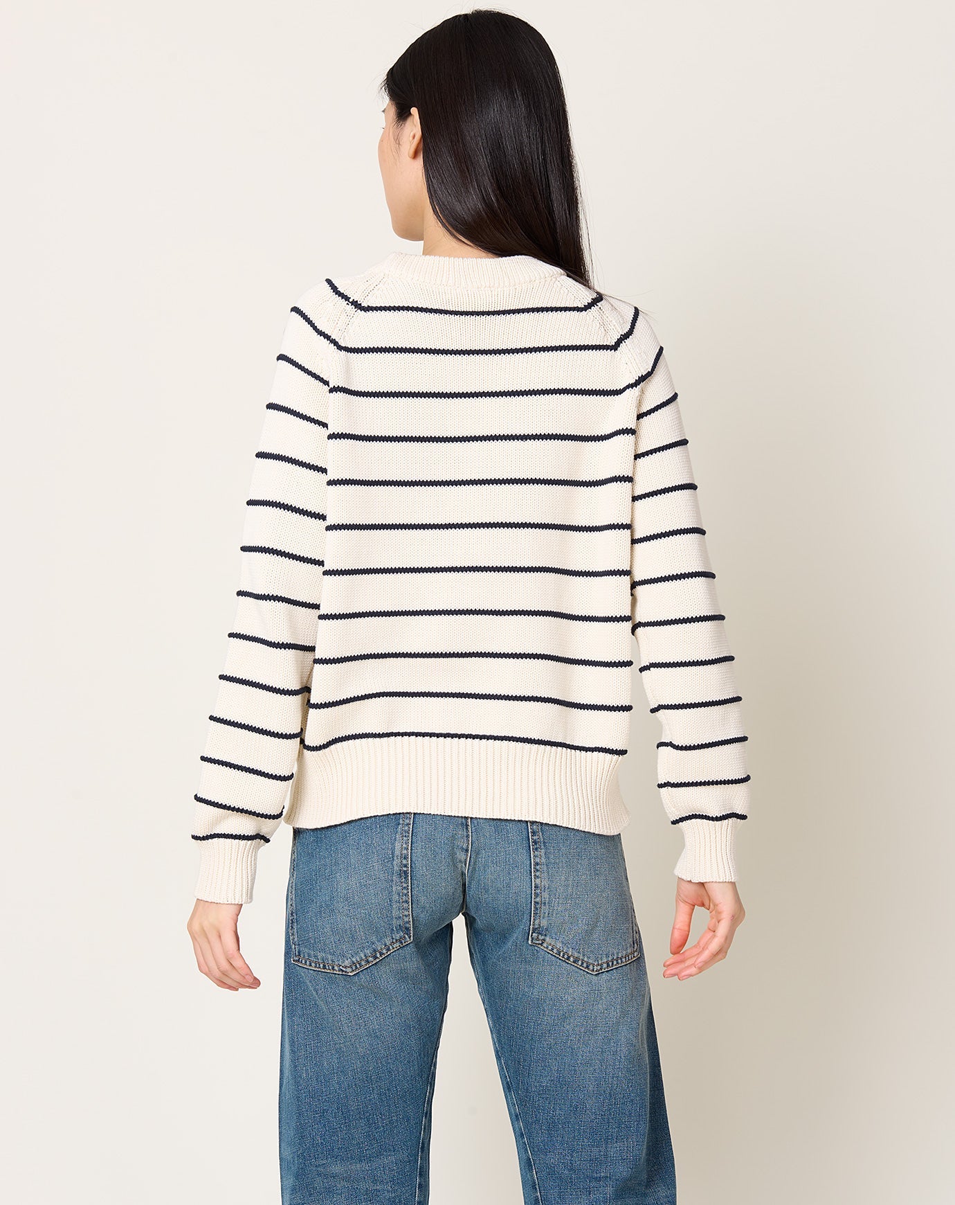 Demylee Lilicia Sweater in Off White & Navy